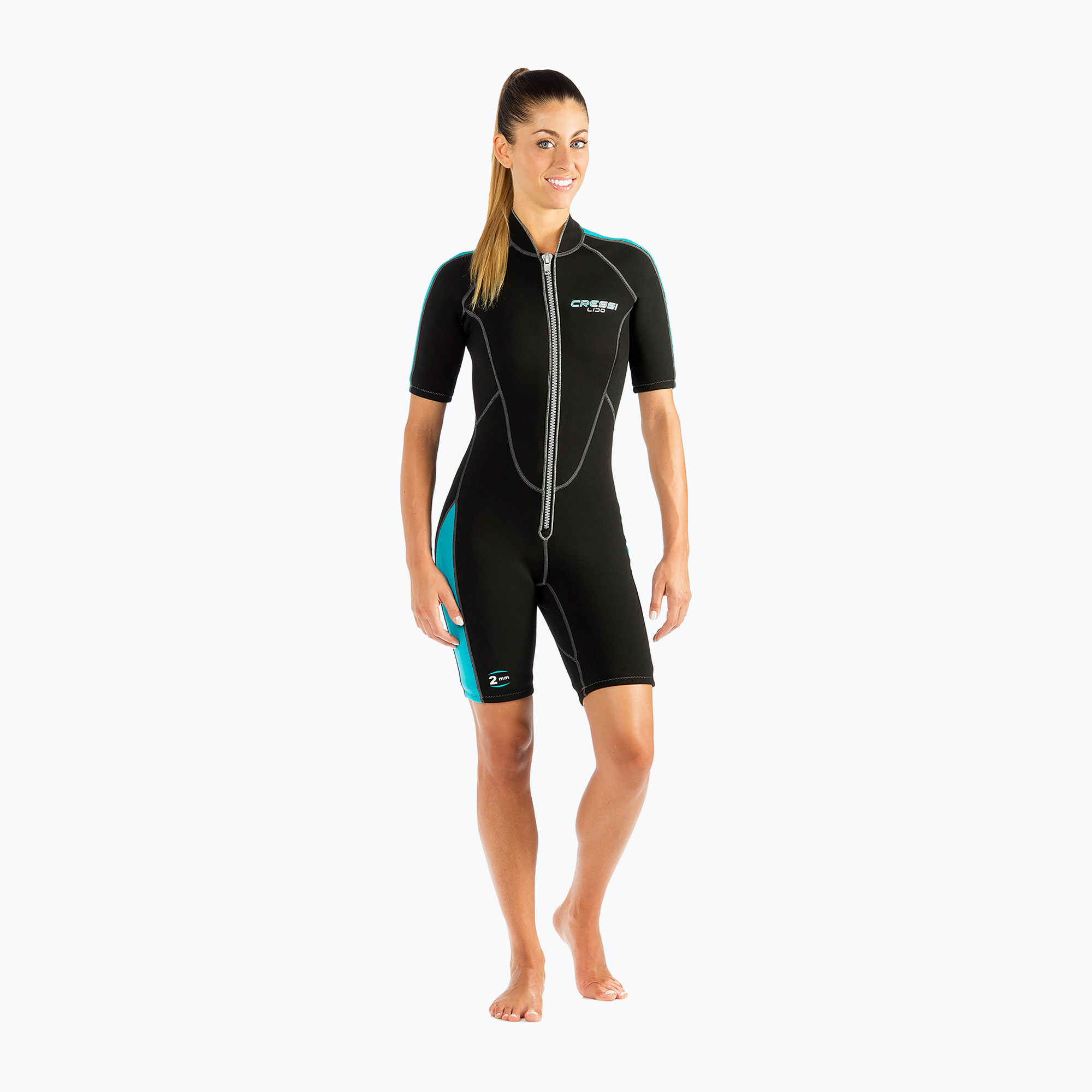 Costum de scufundări pentru femei Cressi  Lido 2 mm negru-albastru LV457001