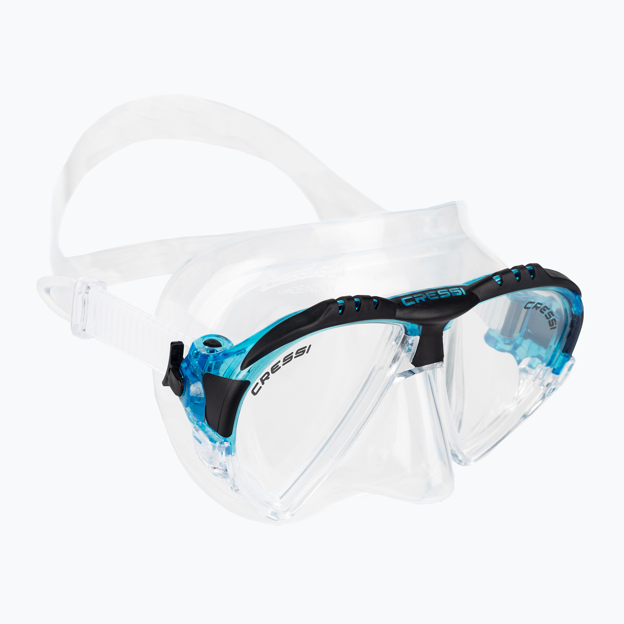 Mască de scufundări Cressi Matrix incolor-albastră DS301063 (Matrix DS301063)