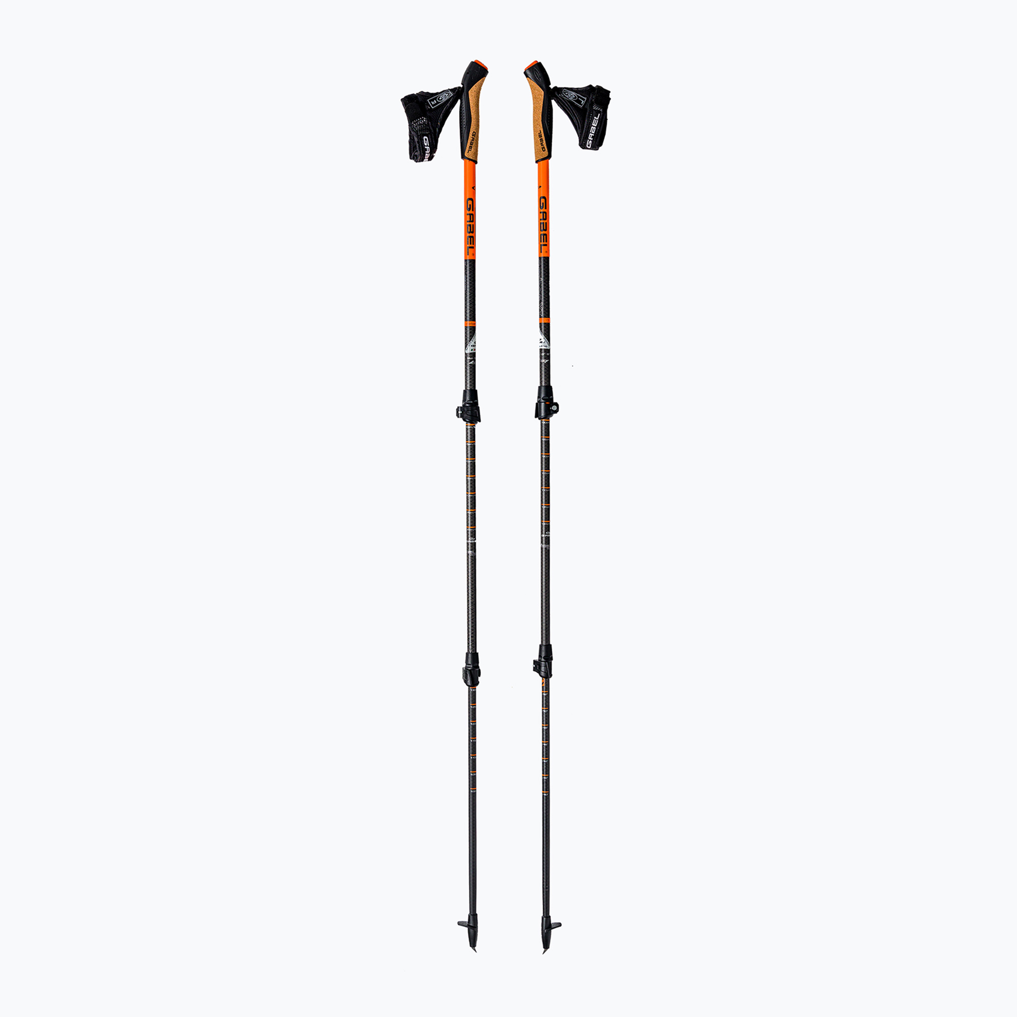 Bețe de nordic walking GABEL Carbon XT 3S 100 F.L. negru-portocalii 7009351420000
