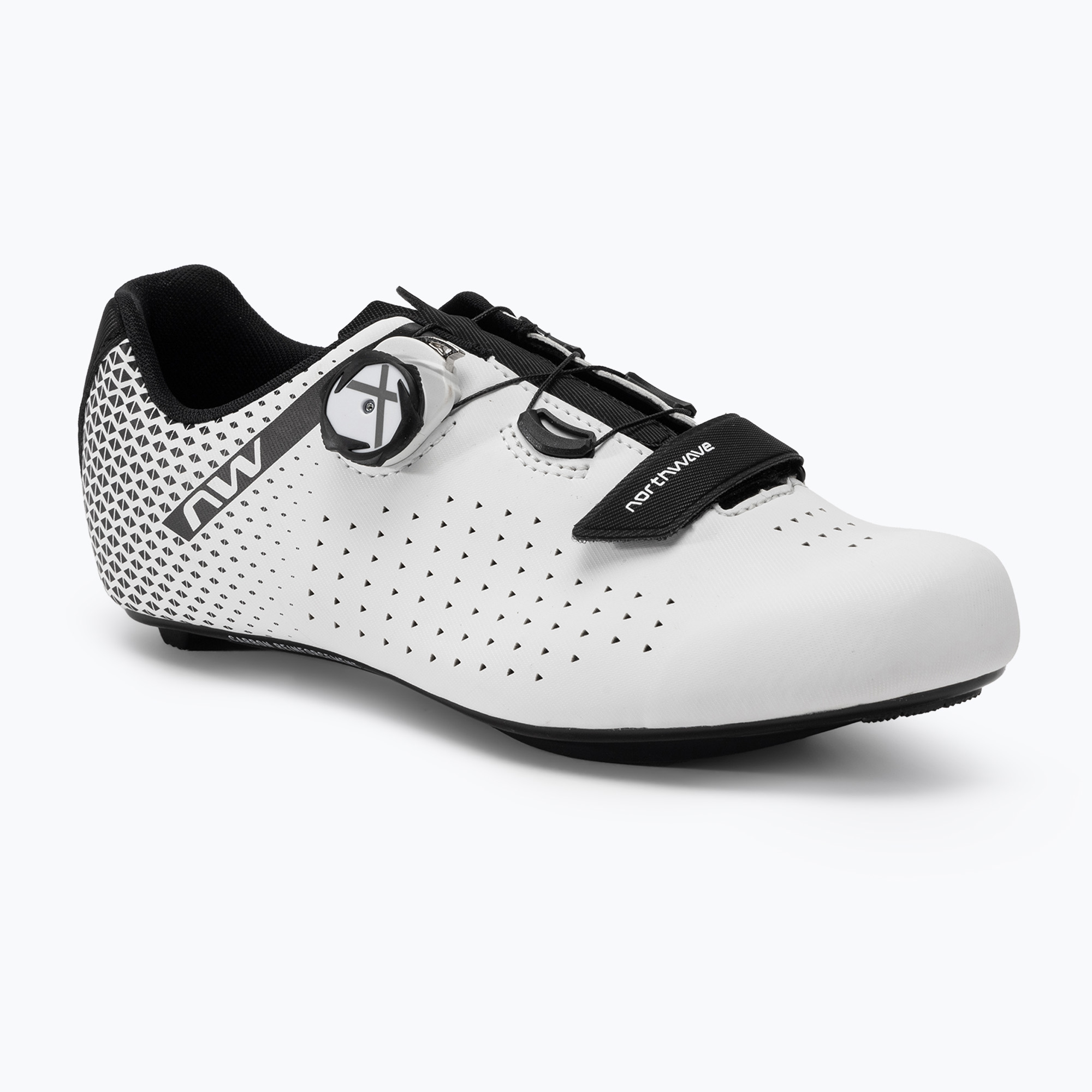 Încălțăminte de șosea pentru bărbați Northwave Core Plus 2 white/black (Core Plus 2 80211012)