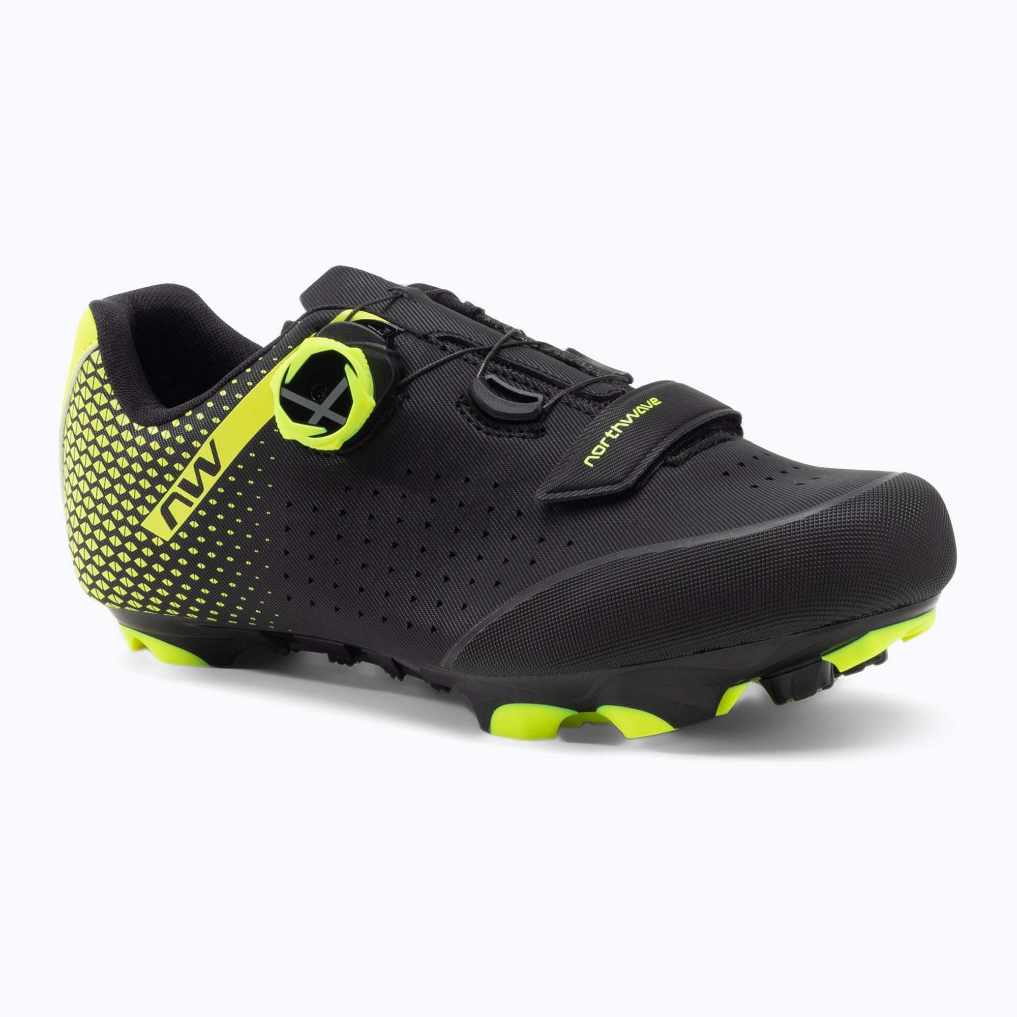 Northwave Origin Plus 2 pantofi de ciclism pentru bărbați negru/galben 80212005 (Origin Plus 2 80212005)