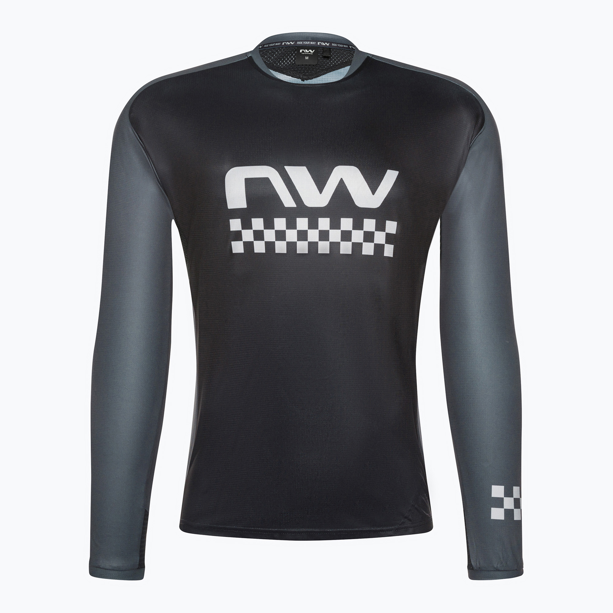 Northwave Edge LS 19 tricou de ciclism pentru bărbați negru-gri 89201301 (Edge 89201301)