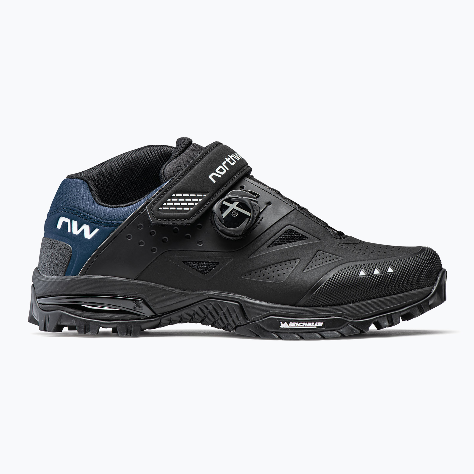 Încălțăminte de ciclism MTB pentru bărbați Northwave Enduro Mid 2 black/deep blue (Enduro Mid 2 80223011)