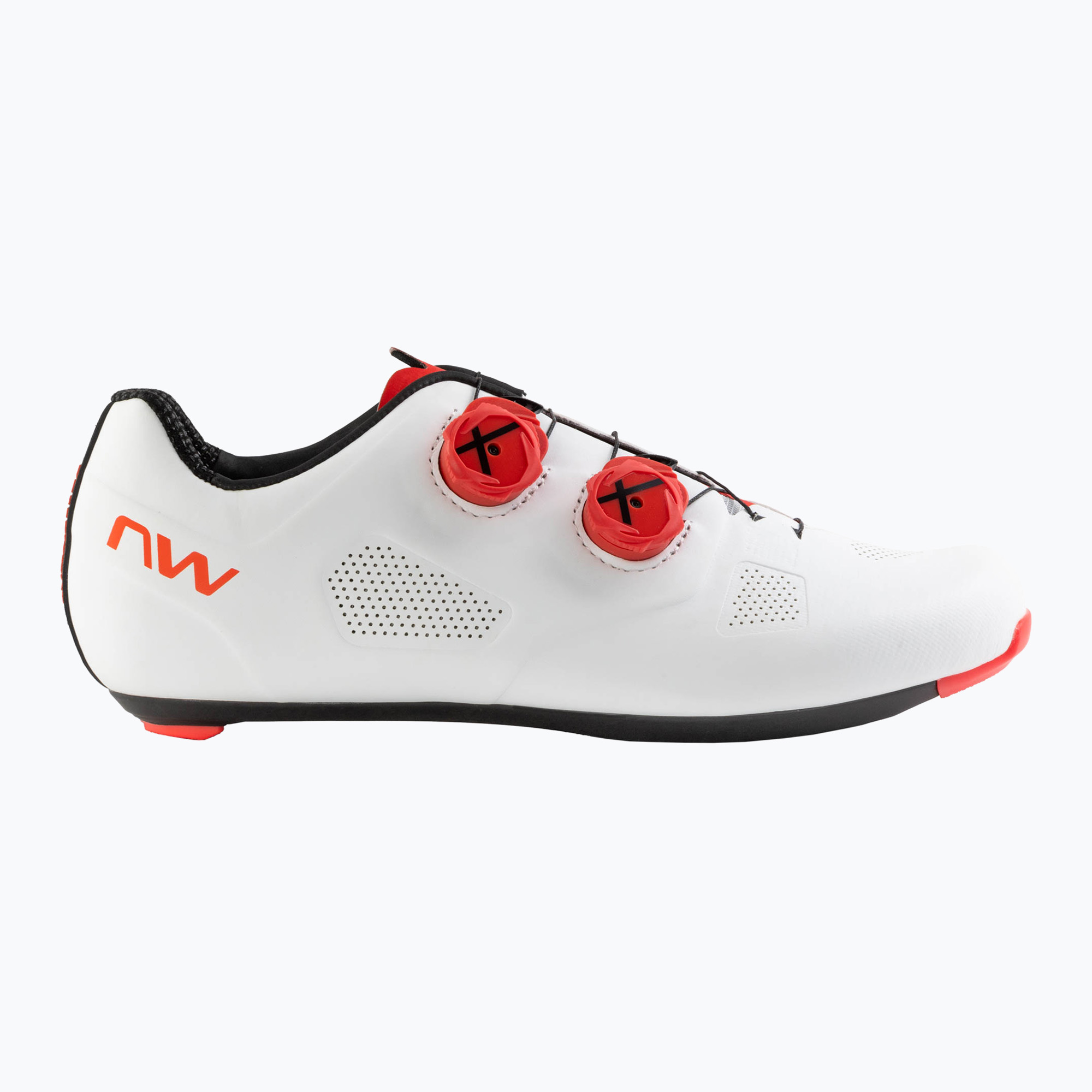 Încălțăminte de șosea pentru bărbați Northwave Revolution white/red fluo (Revolution 80251040)