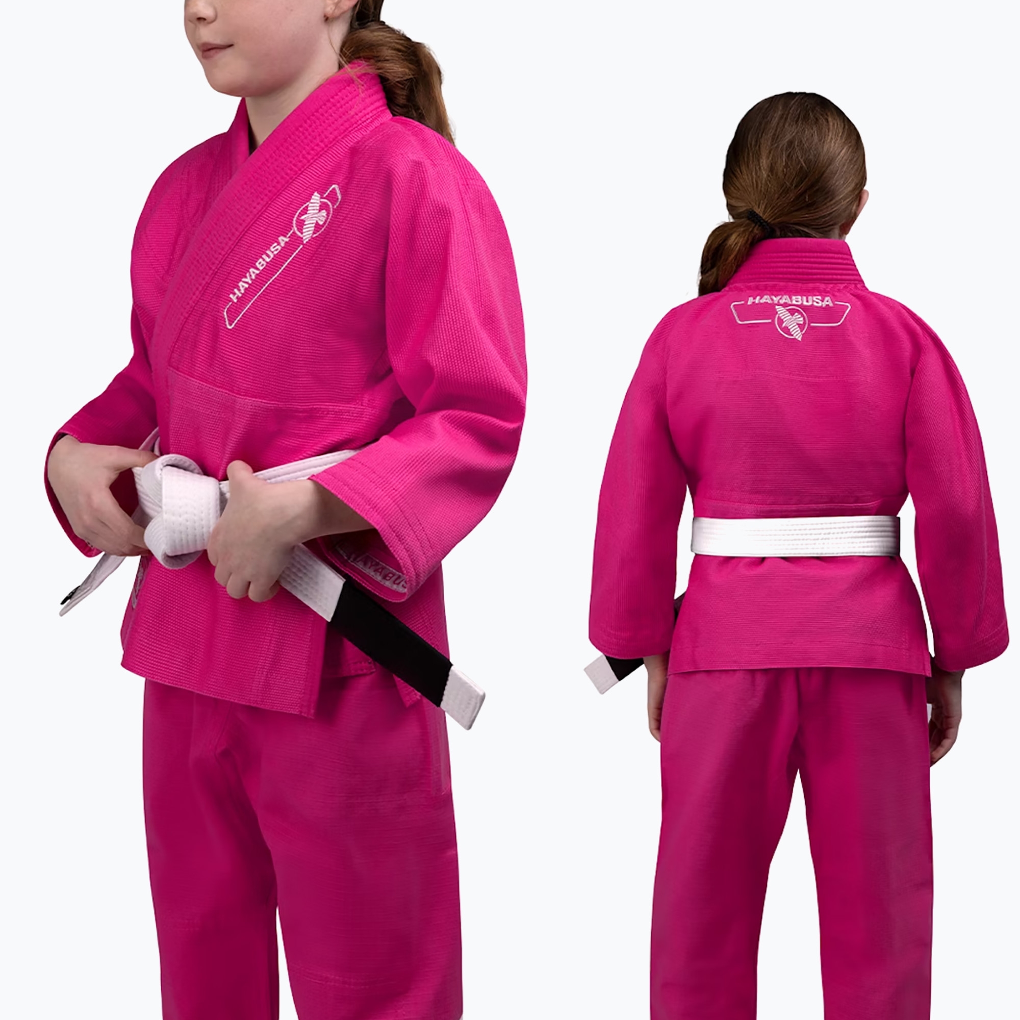 GI de jiu-jitsu brazilian pentru copii Hayabusa Essential pink (Essential YEPWJJG-PK)