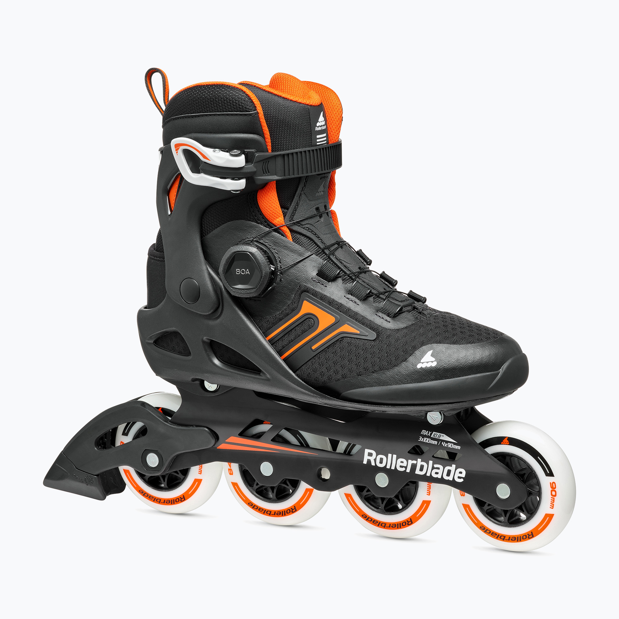 Role pentru bărbați Rollerblade Macroblade 90 BOA black/orange (Macroblade 90 BOA 07400100956)