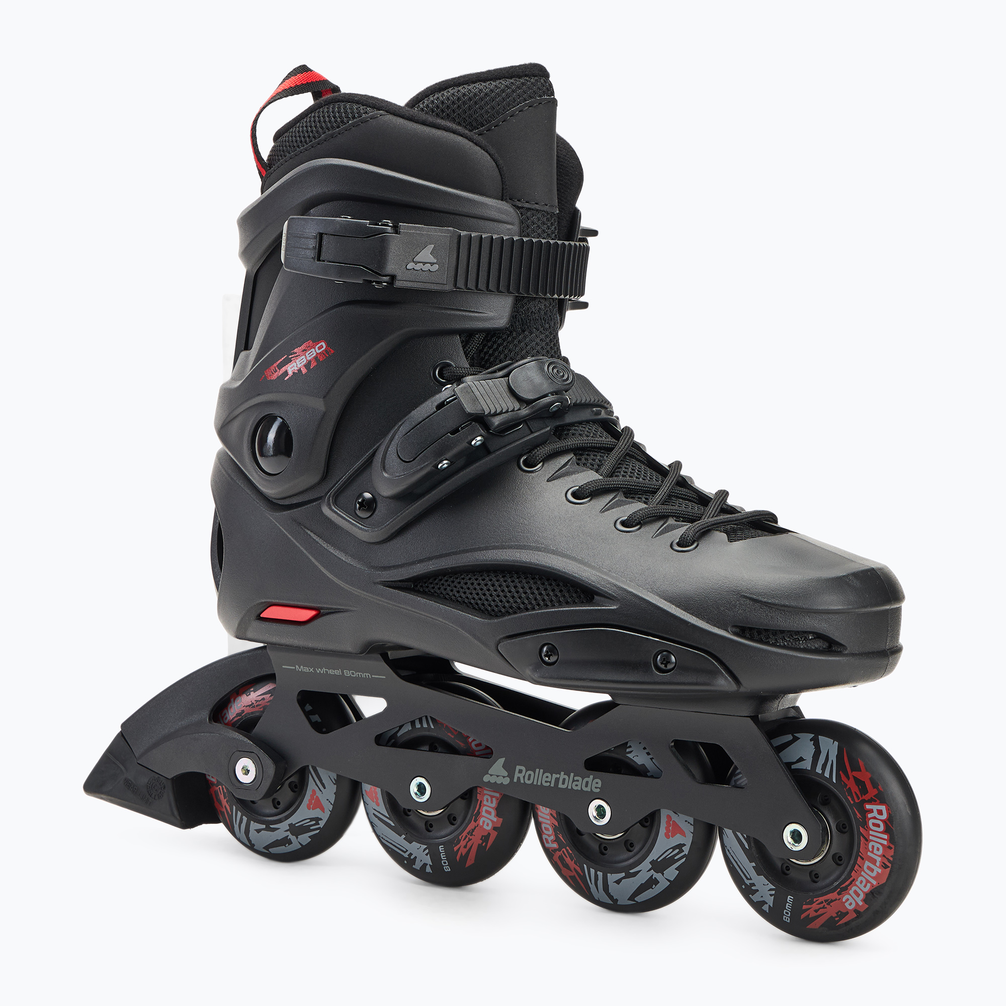 Patine cu rotile Rollerblade RB 80 negru/roșu pentru bărbați (RB 80 07400500741)
