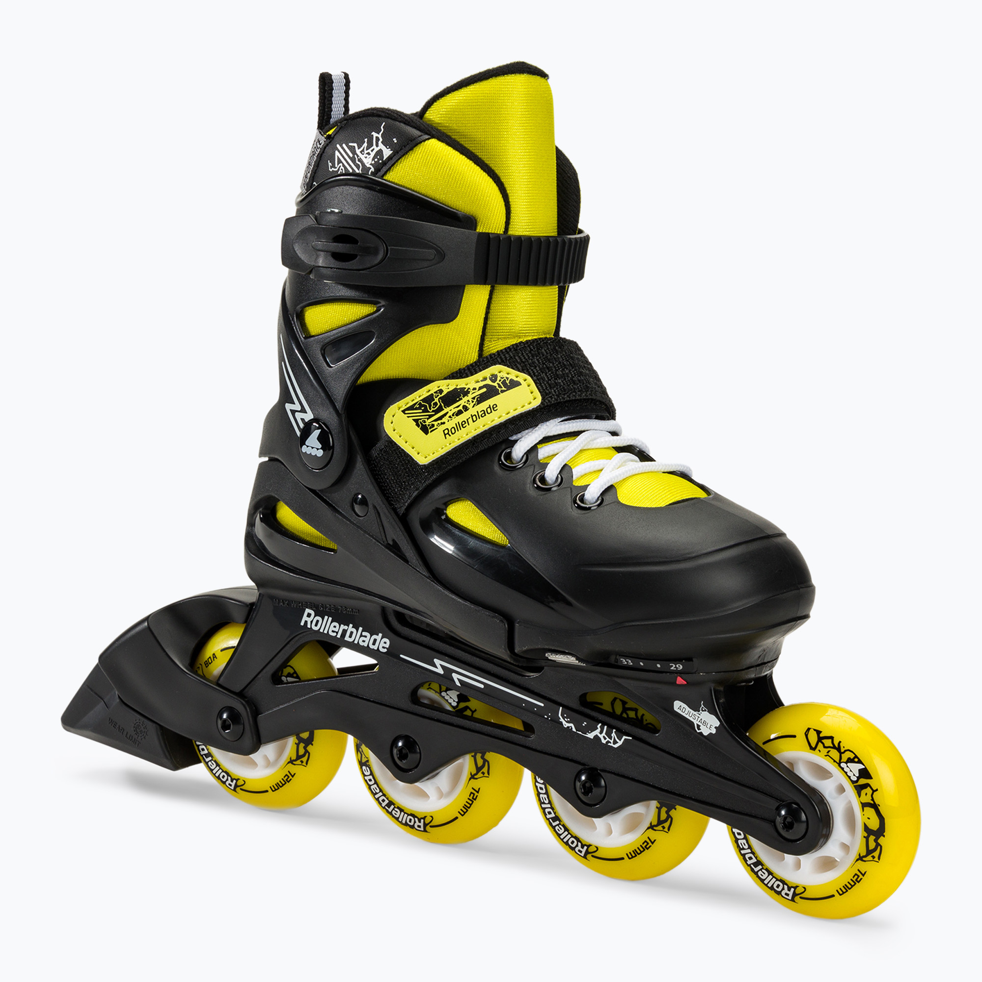 Role pentru copii Rollerblade Fury black/yellow (Fury Jr 7373500800)