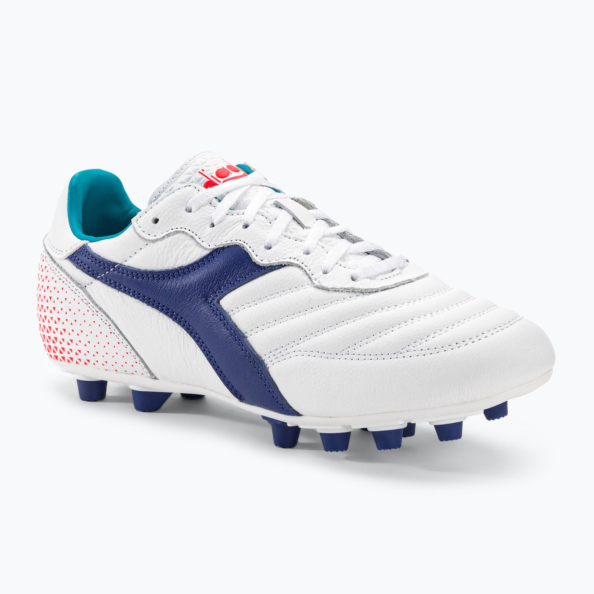 Cizme de fotbal pentru bărbați Diadora Brasil GR LT  MDPU alb/marin