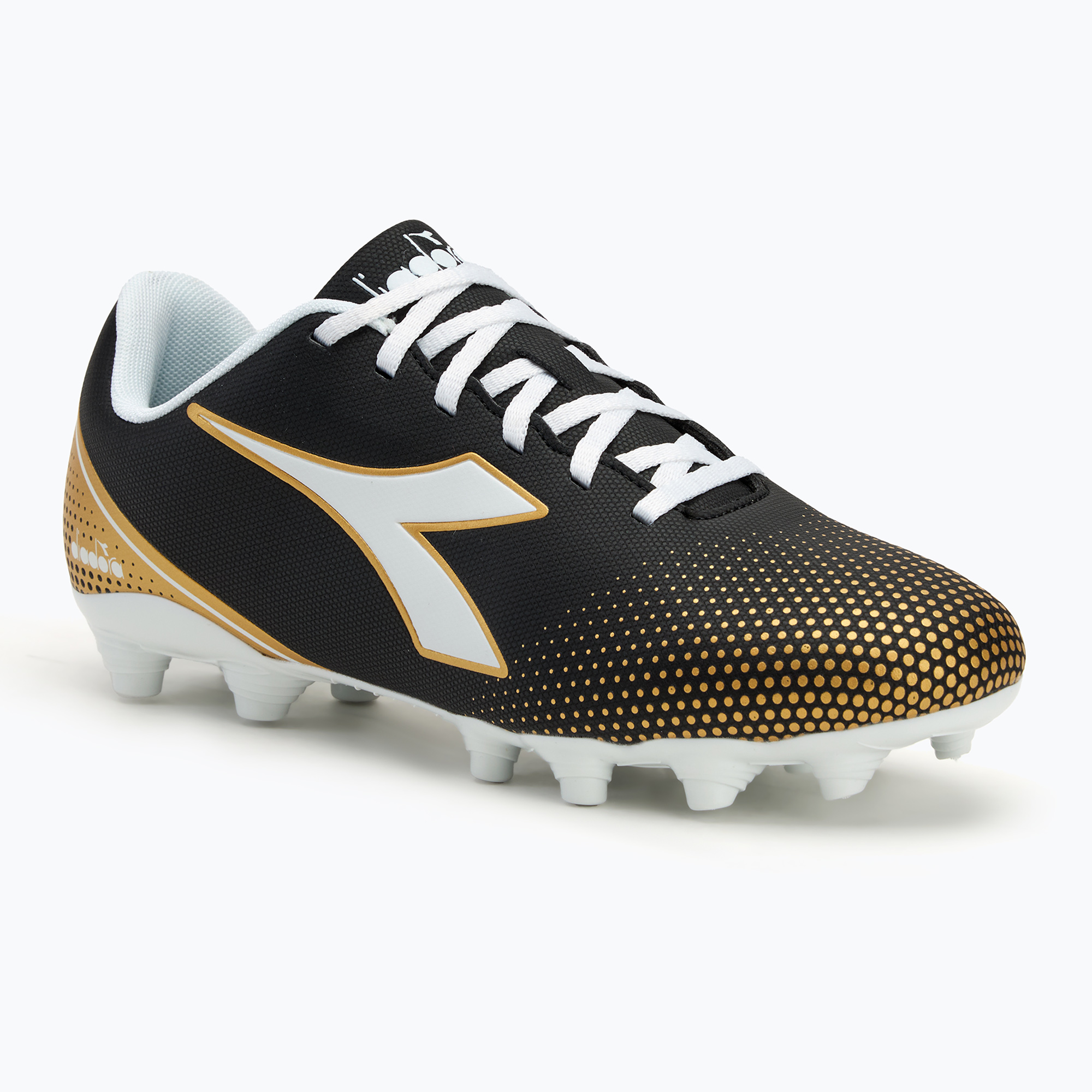Încălțăminte de fotbal pentru bărbați Diadora Pichichi 7 MG14 blavk/white/gold (Pichichi 7 MG14 DD-101.180709-C2351)