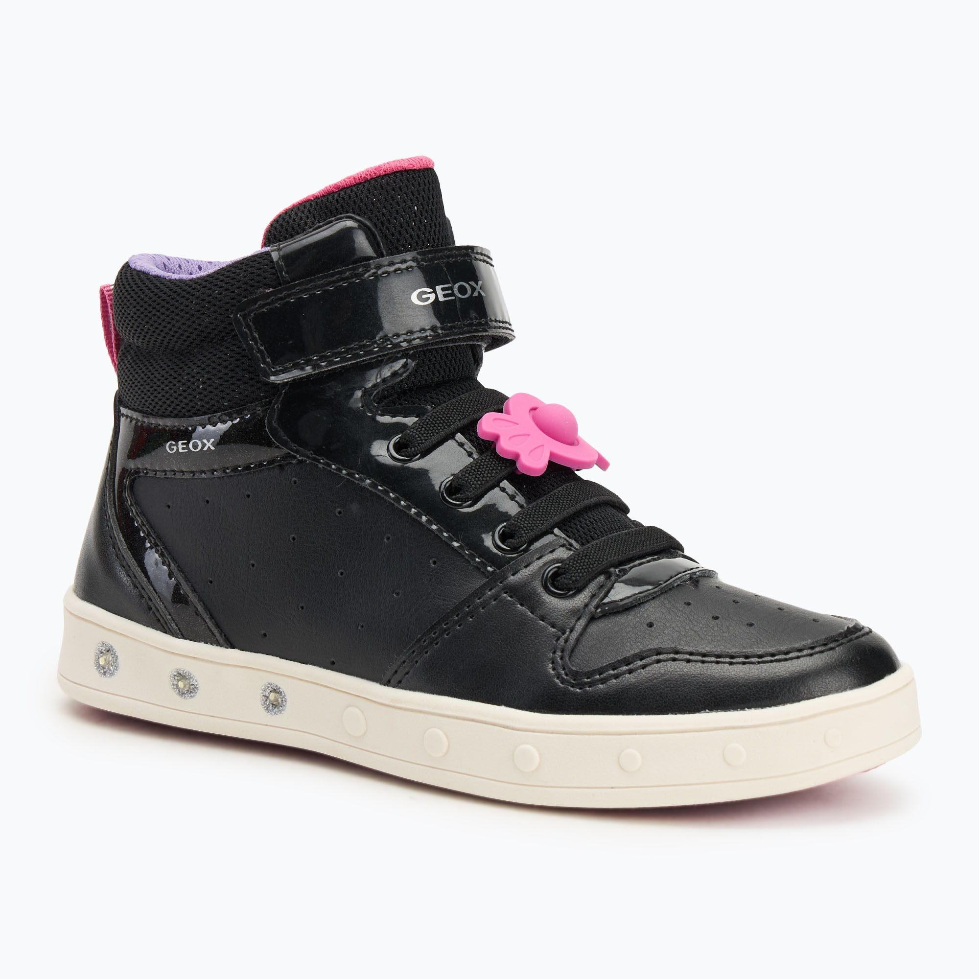 Pantofi pentru copii Geox Skylin negru/fucsia (Skylin J468WB054AJC0922)