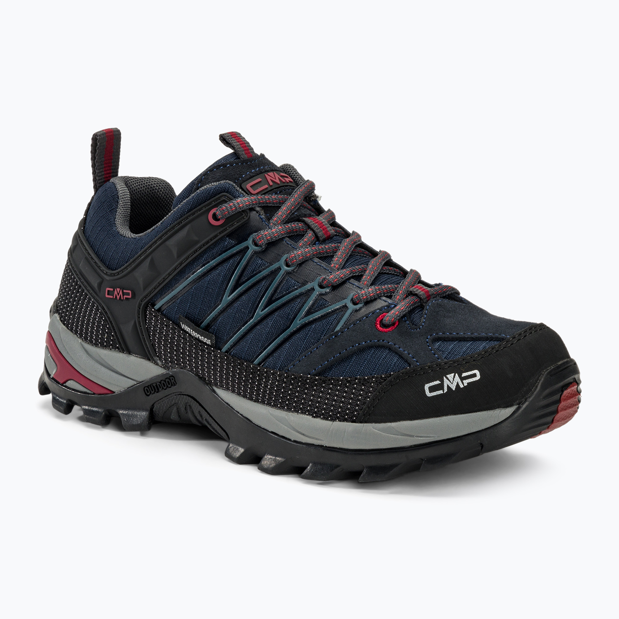 Încălțăminte de trekking pentru bărbați CMP Rigel Low asphalt/syrah (Rigel Low Wp 3Q54457/62BN)
