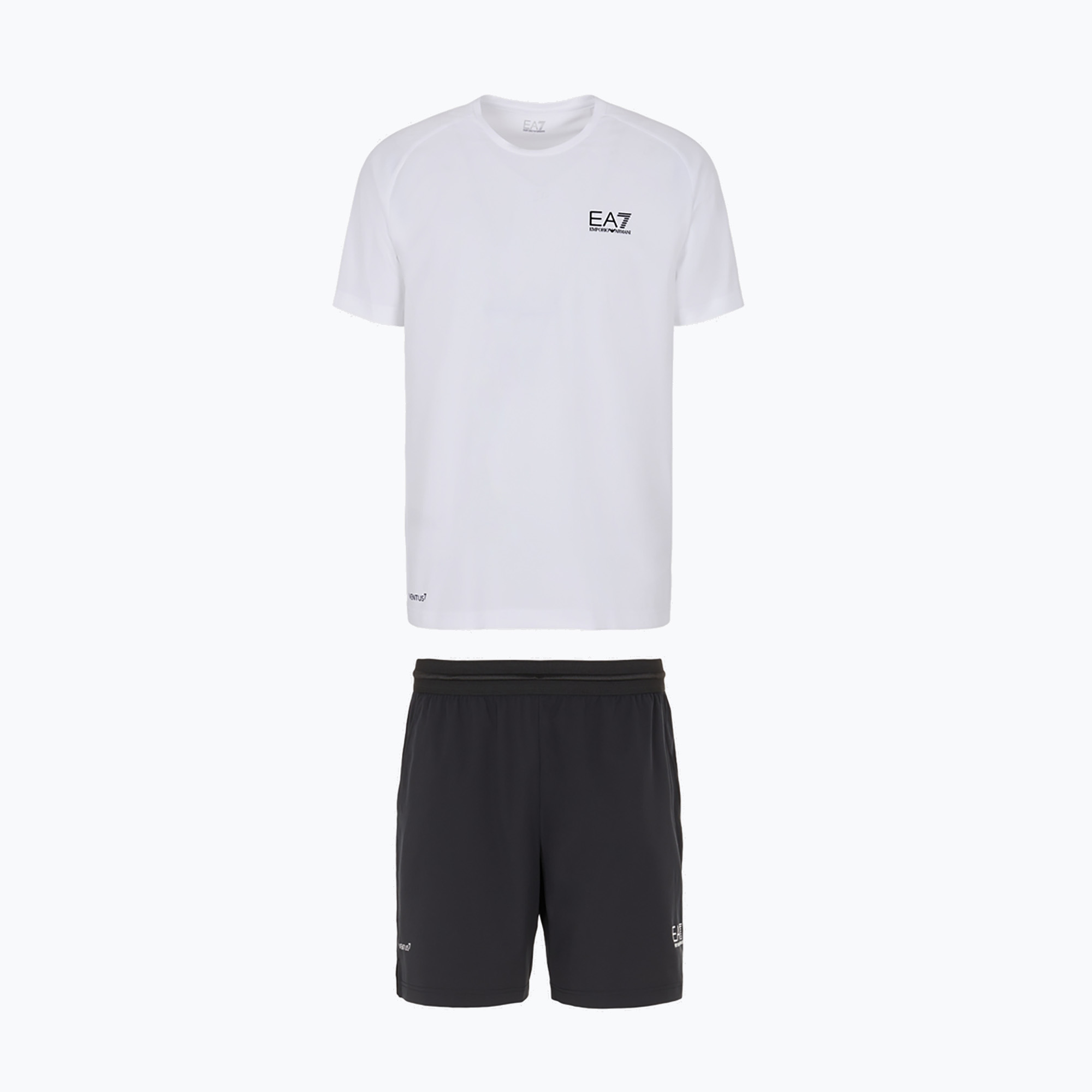 EA7 Emporio Armani Emporio Armani Ventus7 Travel set tricou + pantaloni scurți alb-negru