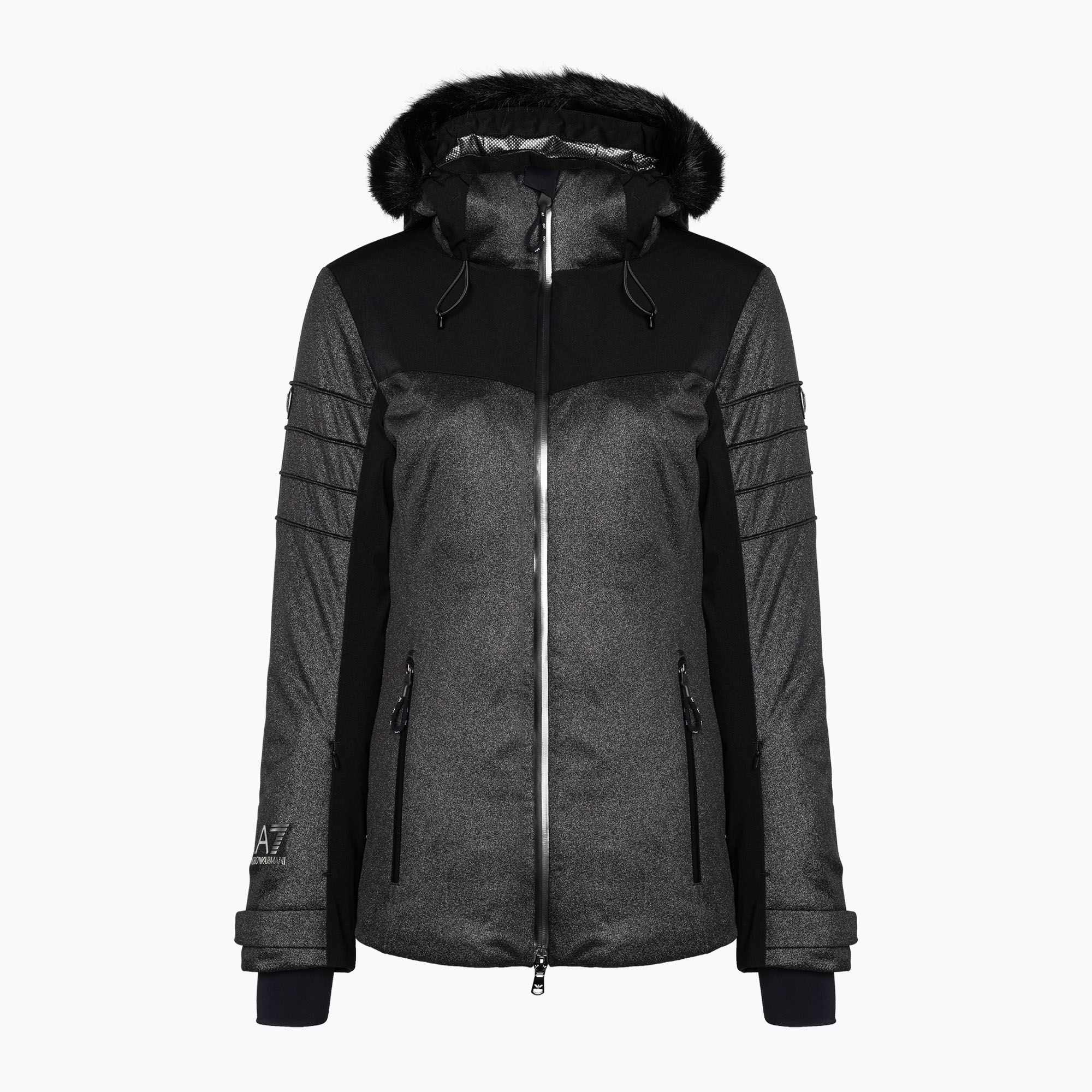 EA7 Emporio Armani jachetă de schi pentru femei Giubbotto 6RTG15 gri sclipici (Giubbotto 6RTG15-TNDCZ)