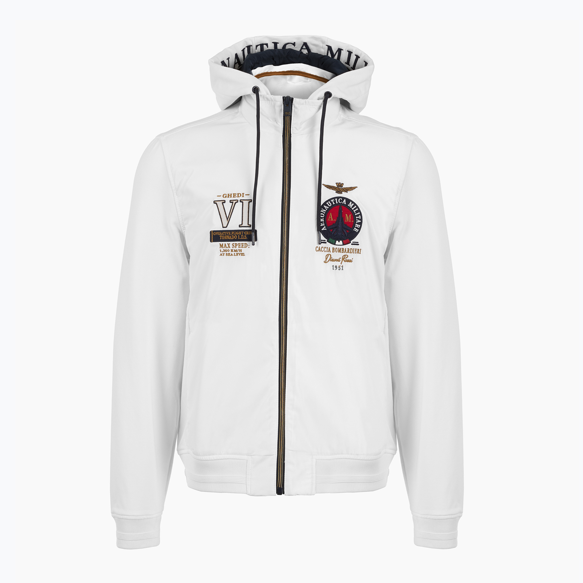 Bluză pentru bărbați Aeronautica Militare 251AF500F459 Cappucio off white (Cappucio 251AF500F459)