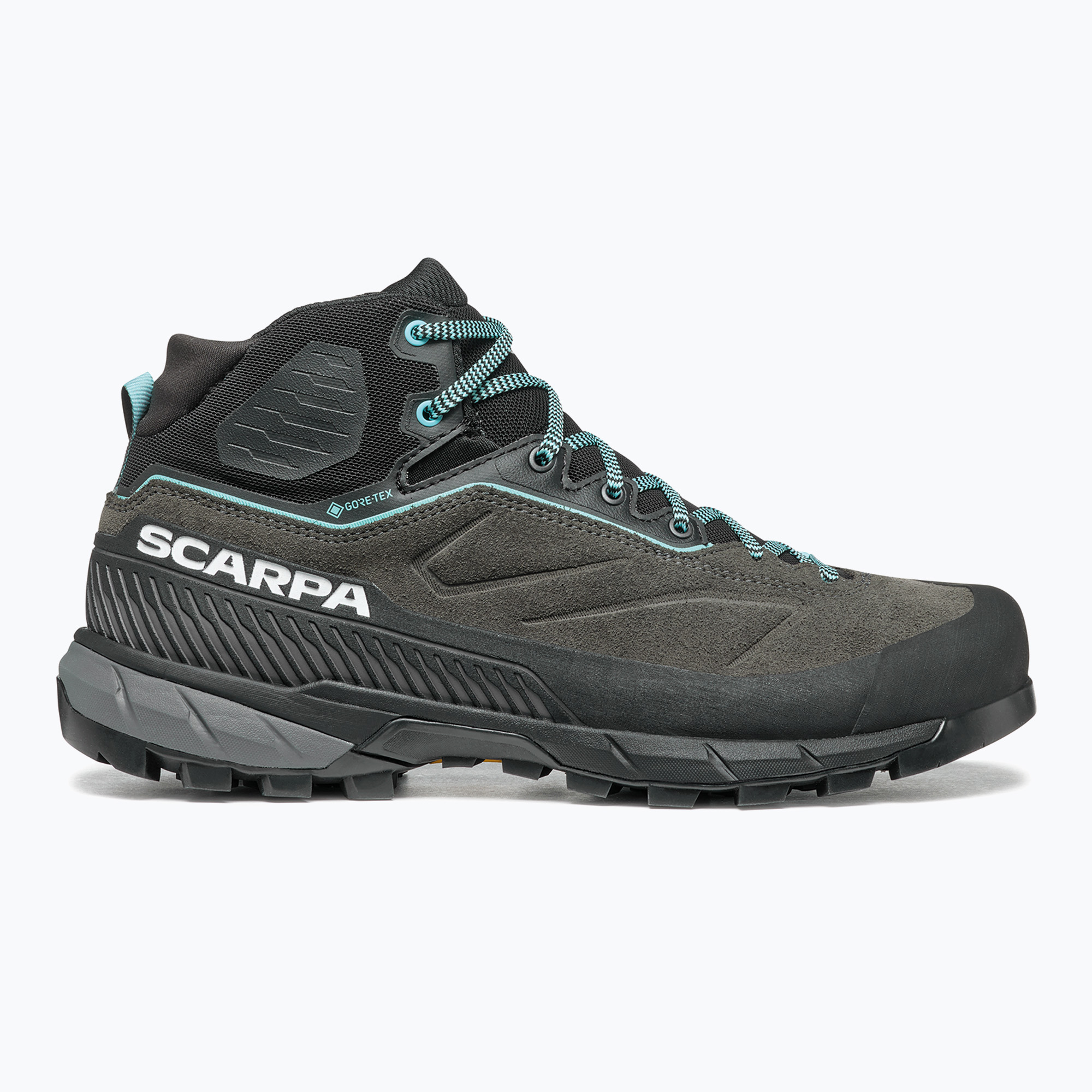 Încălțăminte de abordare pentru femei SCARPA Rapid XT Mid GTX shark/aqua (Rapid XT Mid GTX 72696-202/2)