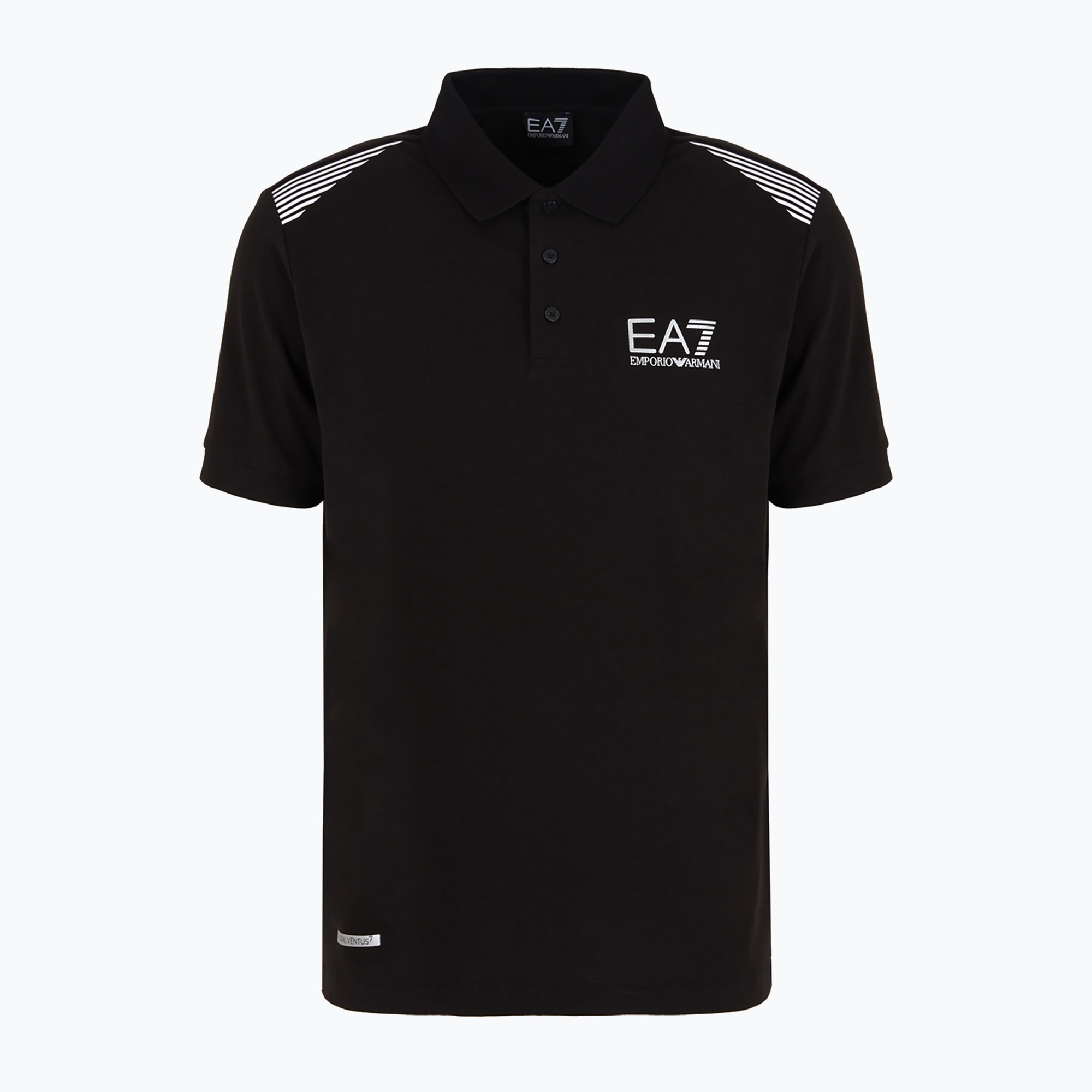 Tricou polo pentru bărbați EA7 Emporio Armani Train 7 Lines negru (Train 7 Lines Polo CO 3DPF51-PJULZ)