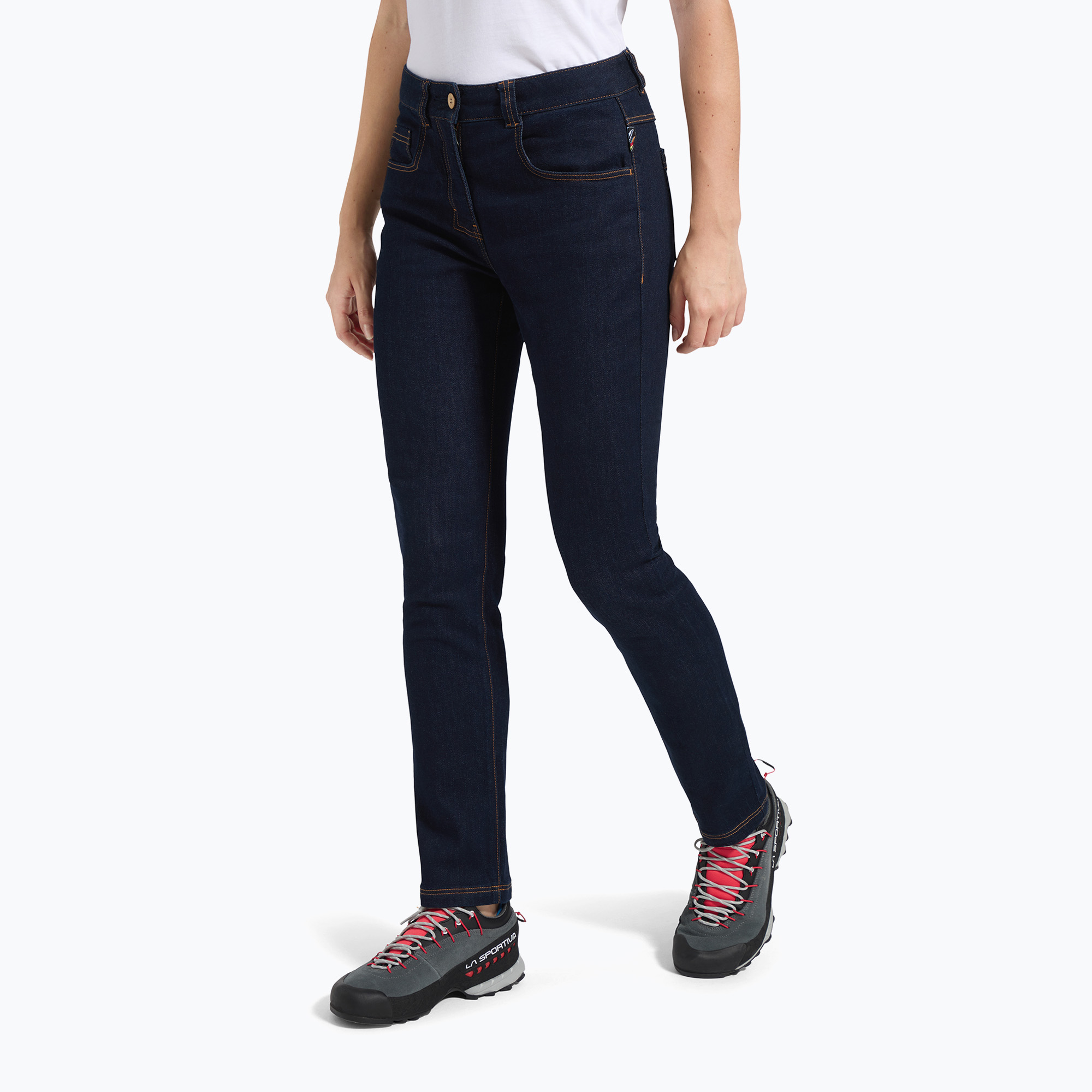 Pantaloni de alpinism pentru femei La Sportiva Eldo Jeans blugi / mare adâncă (Eldo Jeans ZACP032610643)
