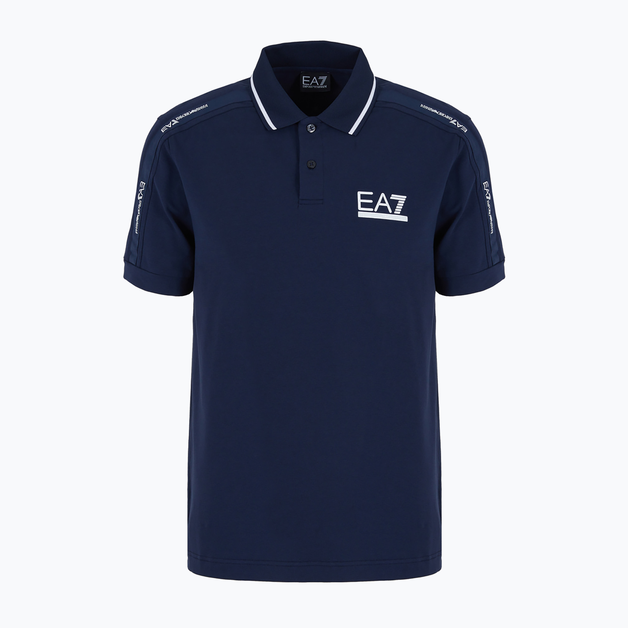 Tricou polo bărbătesc EA7 Emporio Armani Train Visibility albastru marin pentru bărbați (Train Visibility Polo ST 3DPF16-PJ03Z)