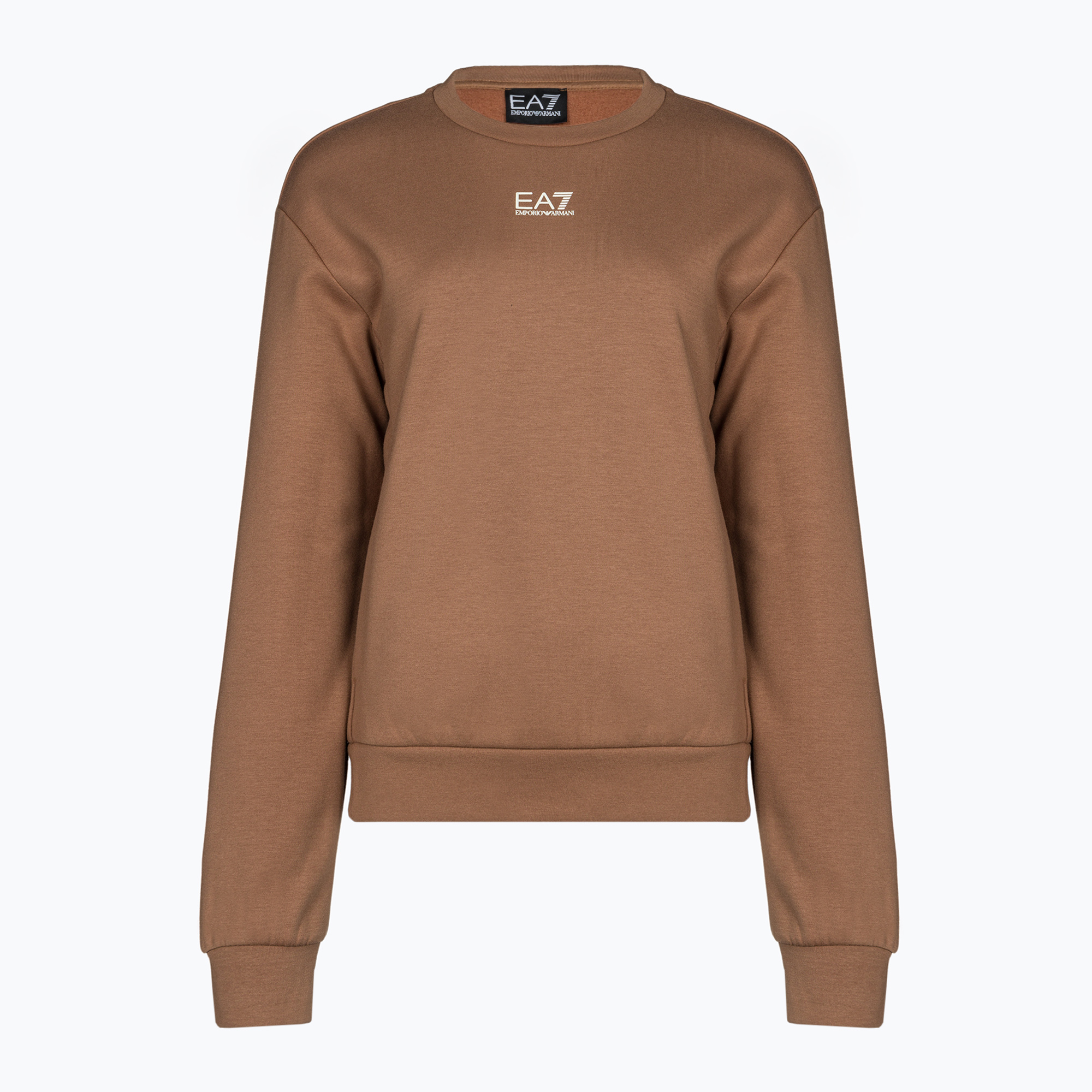Tricou EA7 Emporio Armani Emporio Armani Train Logo Series T-Top Essential pentru femei, de culoare cafeniu (Train Logo Series T-Top CN Essential 3DTM20-TJQLZ)