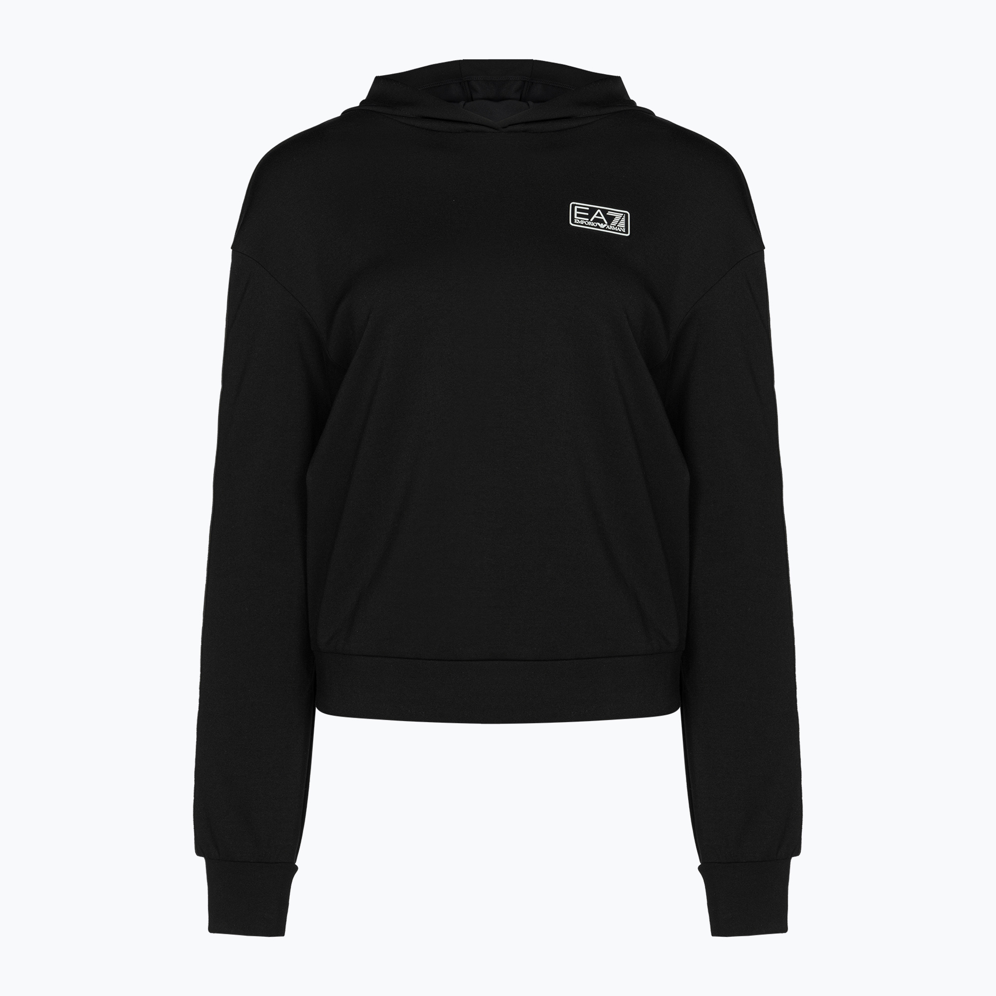 Hanorac cu glugă EA7 Emporio Armani Natural Ventus7 negru pentru femei (Natural Ventus7 Hoodie RN 3DTM32-TJKWZ)