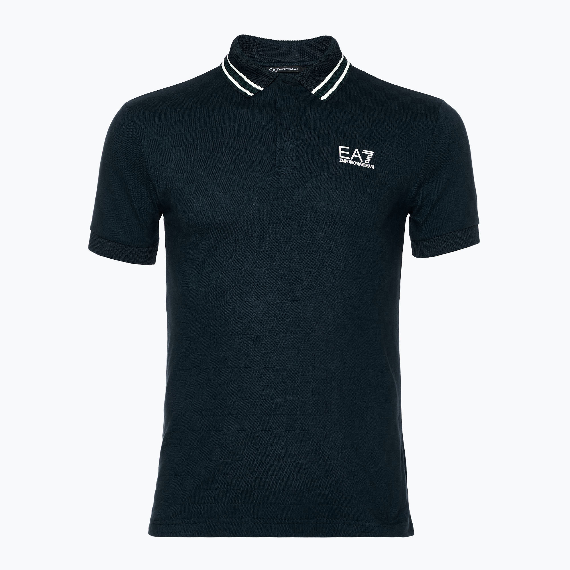 Tricou pentru bărbați  EA7 Emporio Armani Golf Pro Polo Check armani blue (Golf Pro Polo Check PJZSZ-6DPF14-1562)