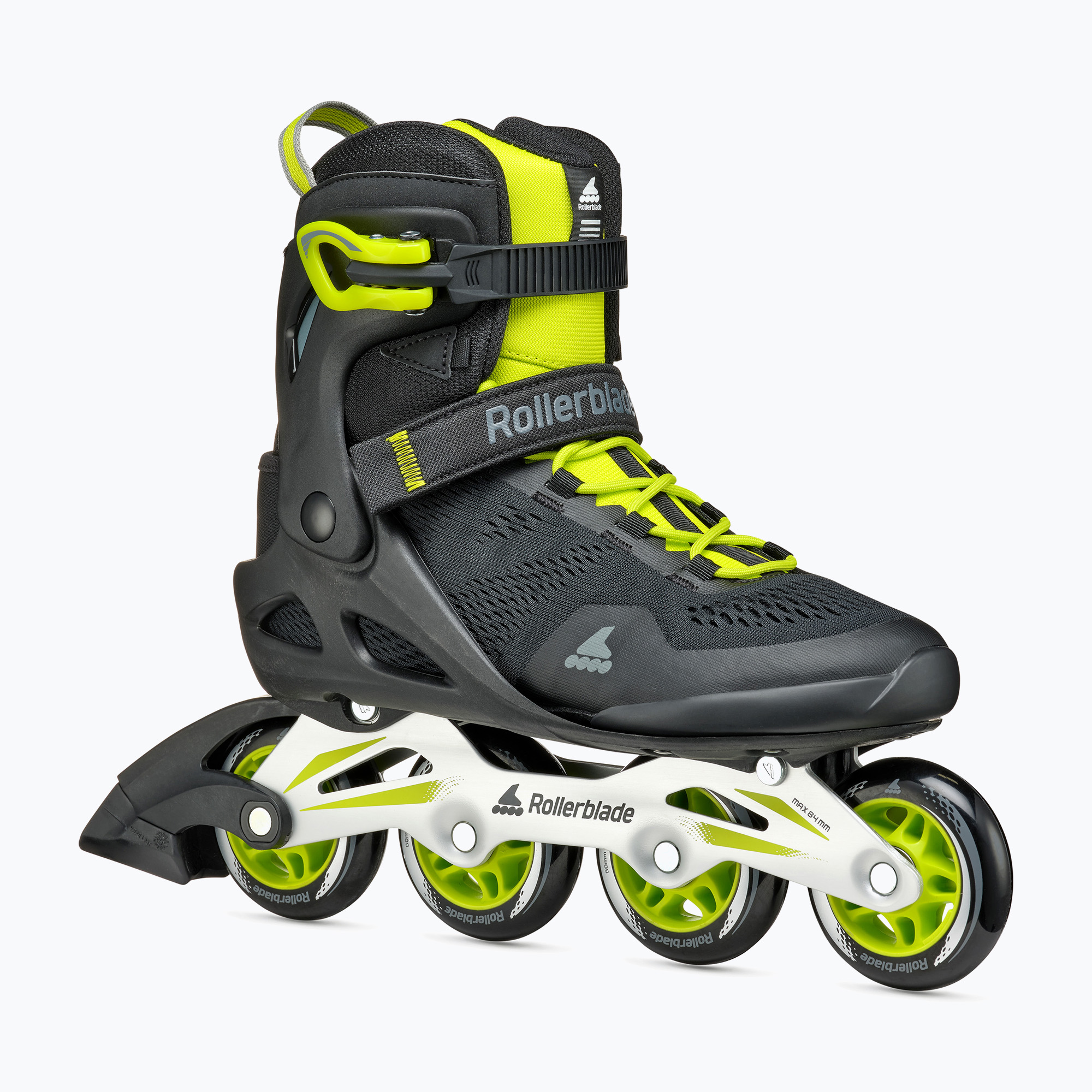 Role pentru bărbați Rollerblade Macroblade 80 black/lime (Macroblade 80 86B0751450NG01)