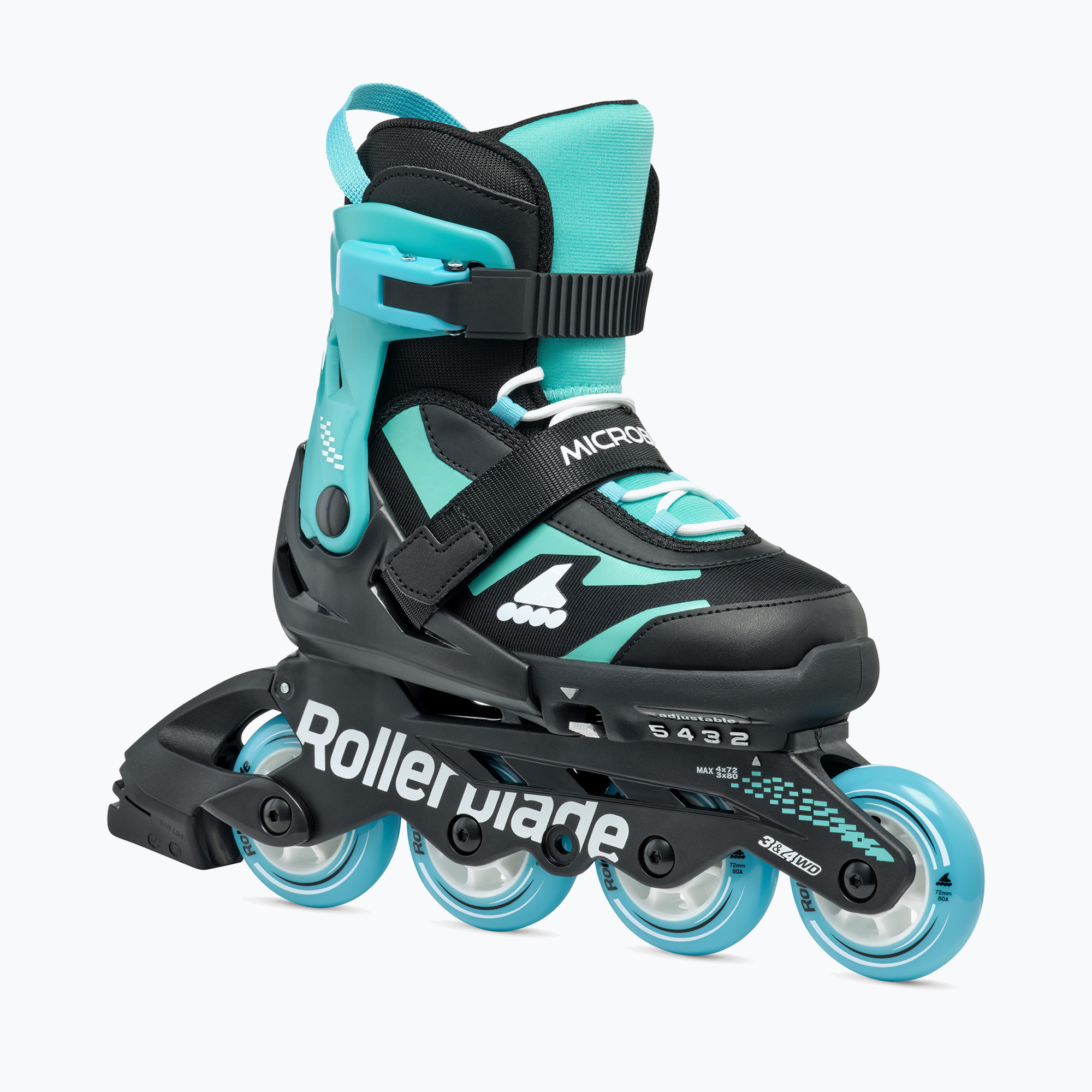 Role pentru copii  Rollerblade Microblade Jr black/light blue (Microblade Jr 86B0751530NK02)