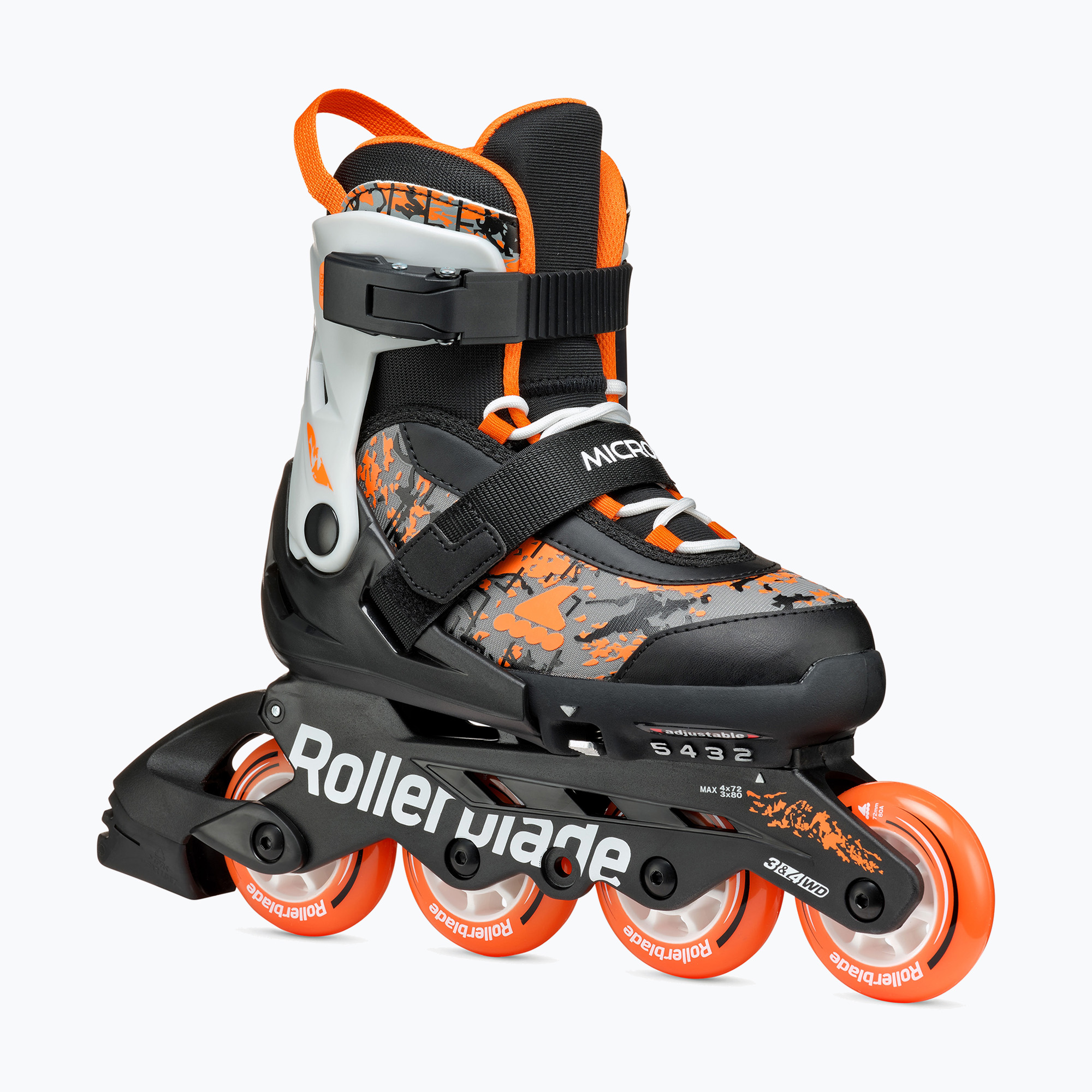 Role pentru copii  Rollerblade Microblade SL Jr black/orange (Microblade SL Jr 86B0751540NC01)