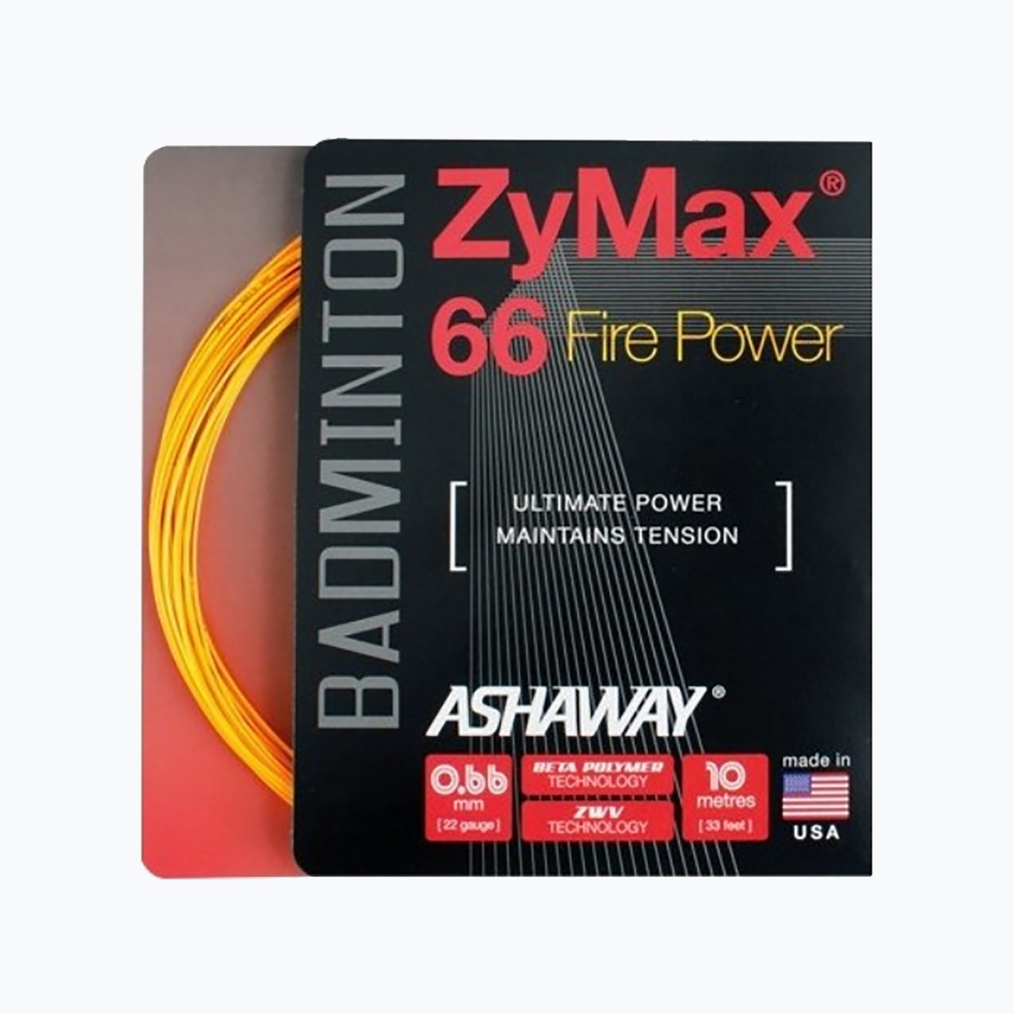 Cordon de badminton ASHAWAY ZyMax 66 Power - set orange