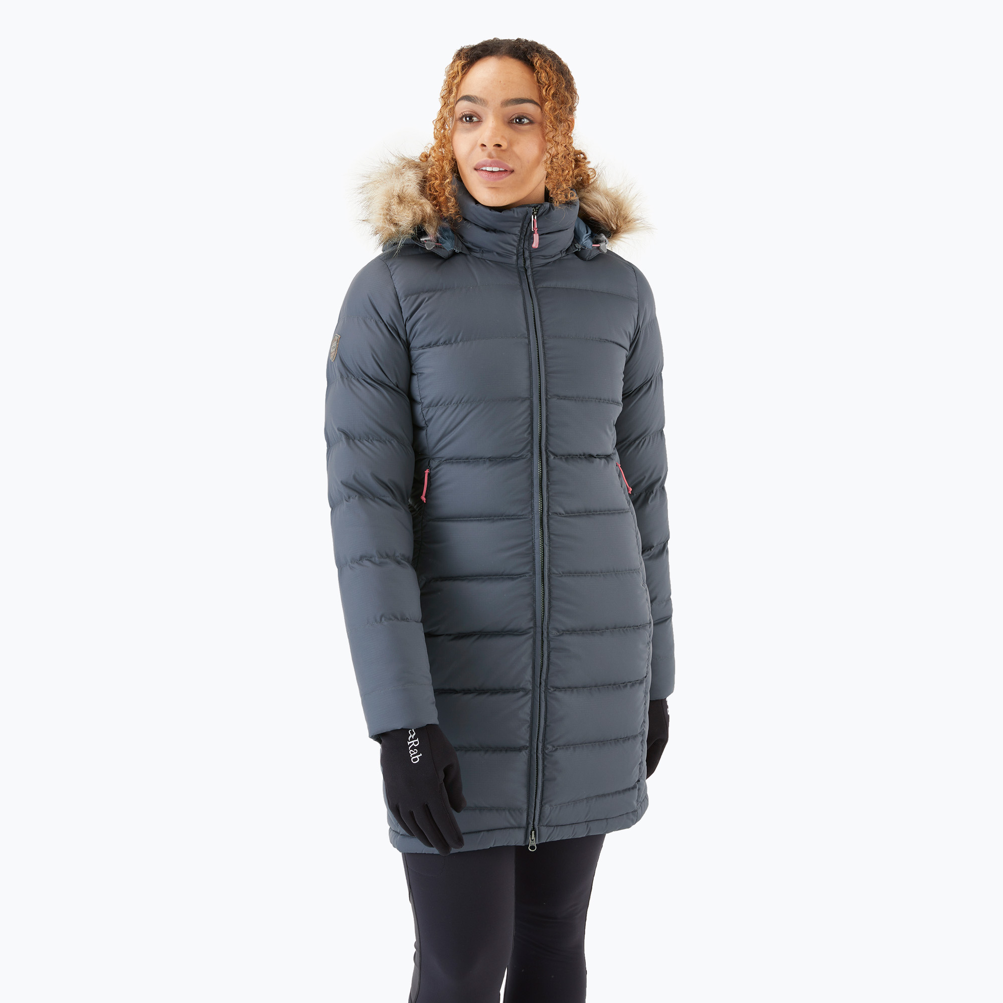 Geacă cu puf pentru femei Rab Deep Cover Parka steel (Deep Cover Parka QDB-33-STE)