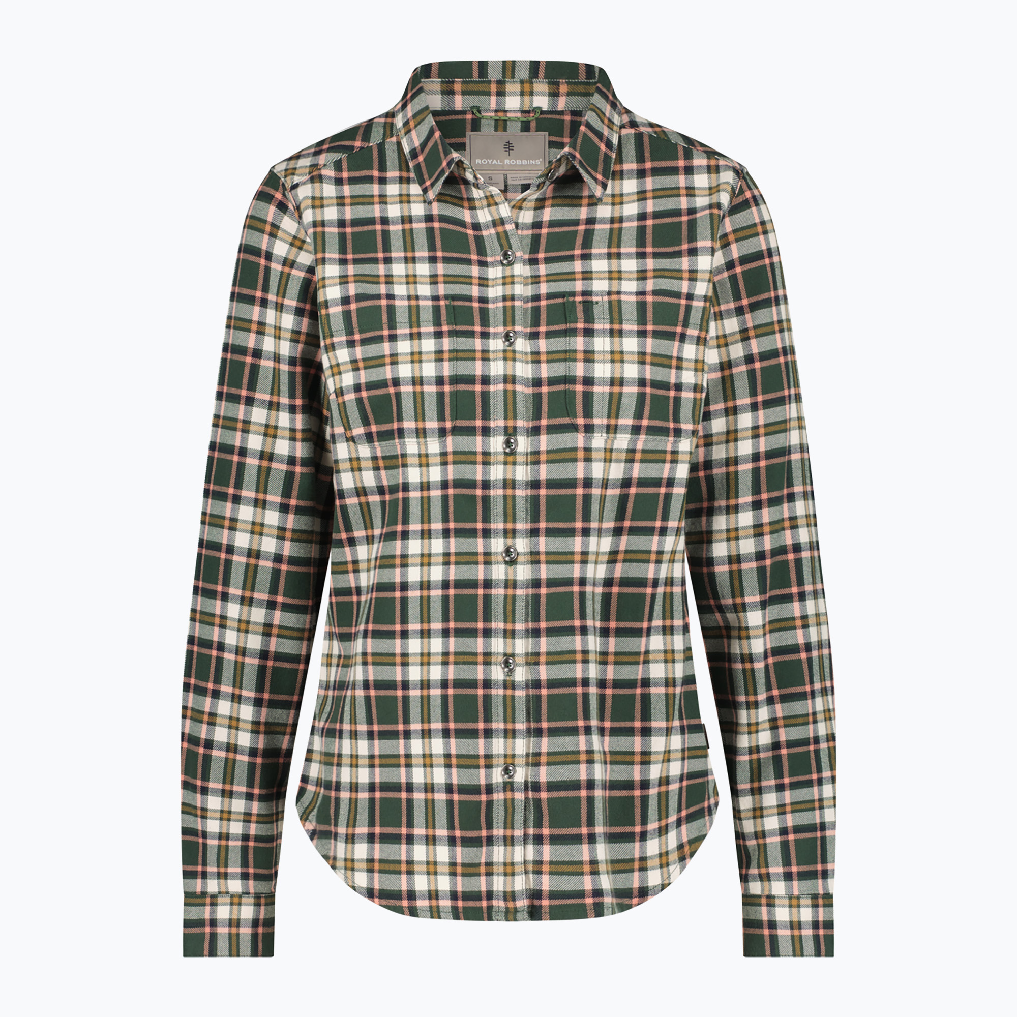 Tricou pentru femei Royal Robbins Lieback Organic Cotton Flannel jungle green tomales pld (Lieback Organic Cotton Flannel Y621012)