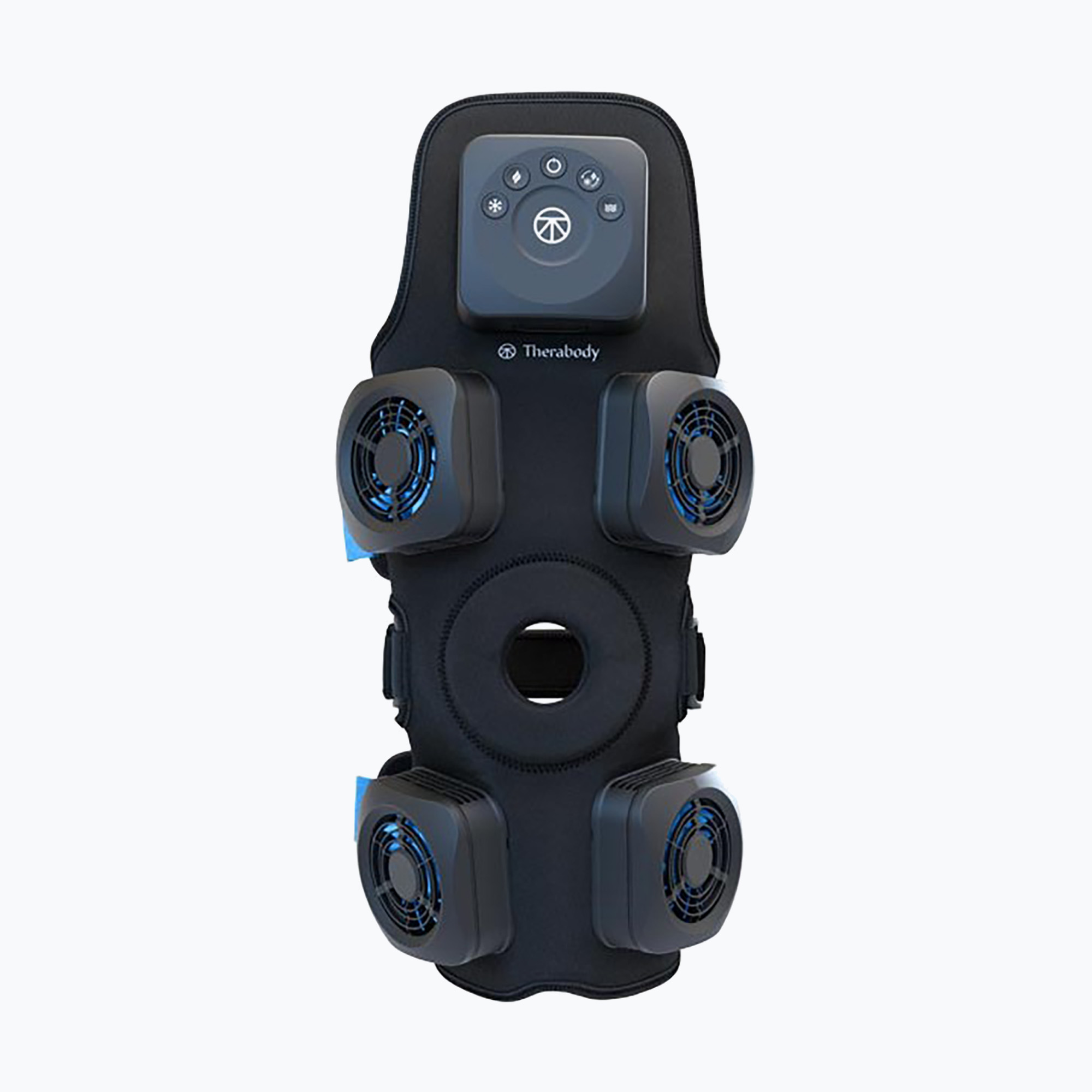 Aparat de masaj Therabody RecoveryTherm Hot&Cold Vibration Knee black blue (RecoveryTherm Hot&Cold Vibration Knee TB03821-01)