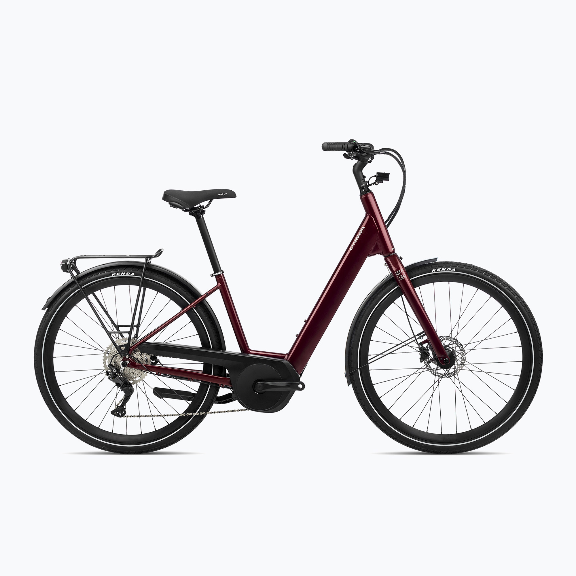 Bicicleta electrică Orbea Optima E40 36V 248Wh 2023 roșu închis metalic 2023 metalic