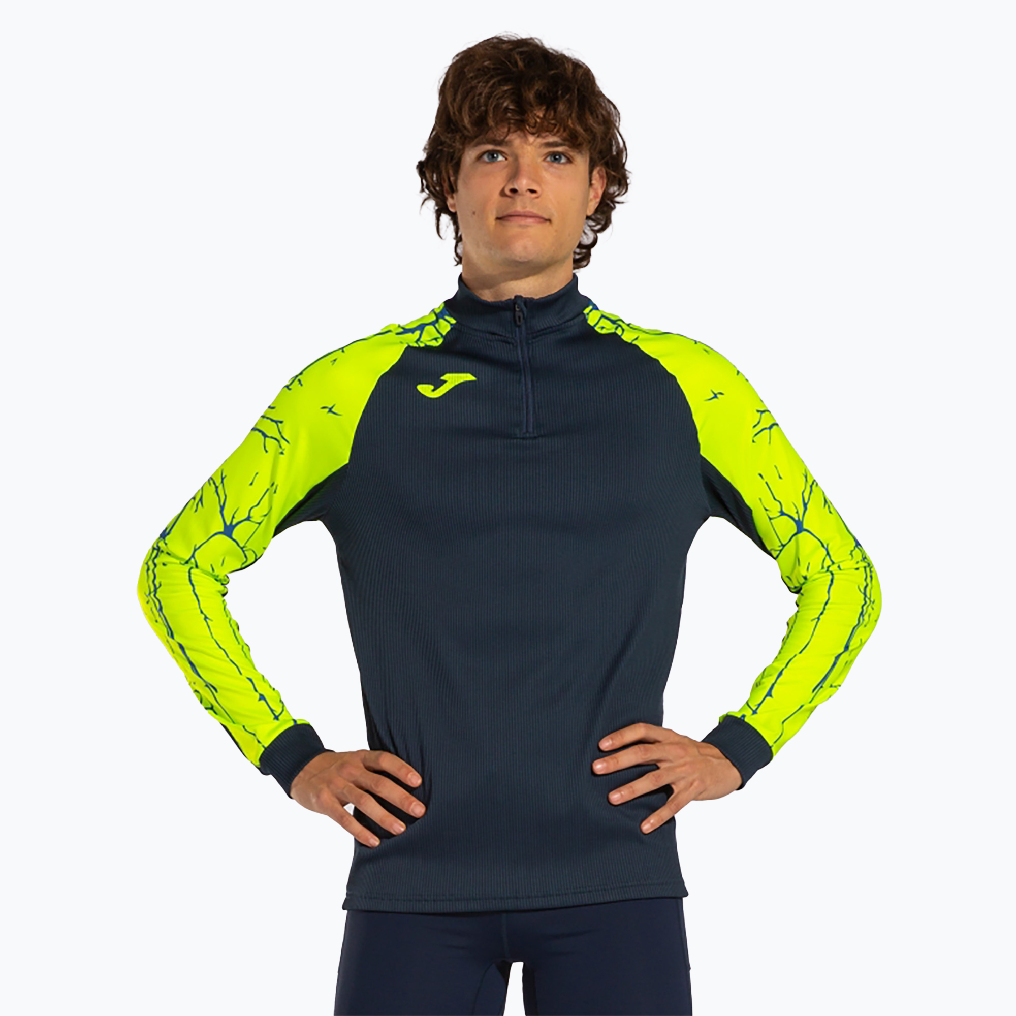 Bluză de alergat pentru bărbați Joma Elite IX fluor yellow