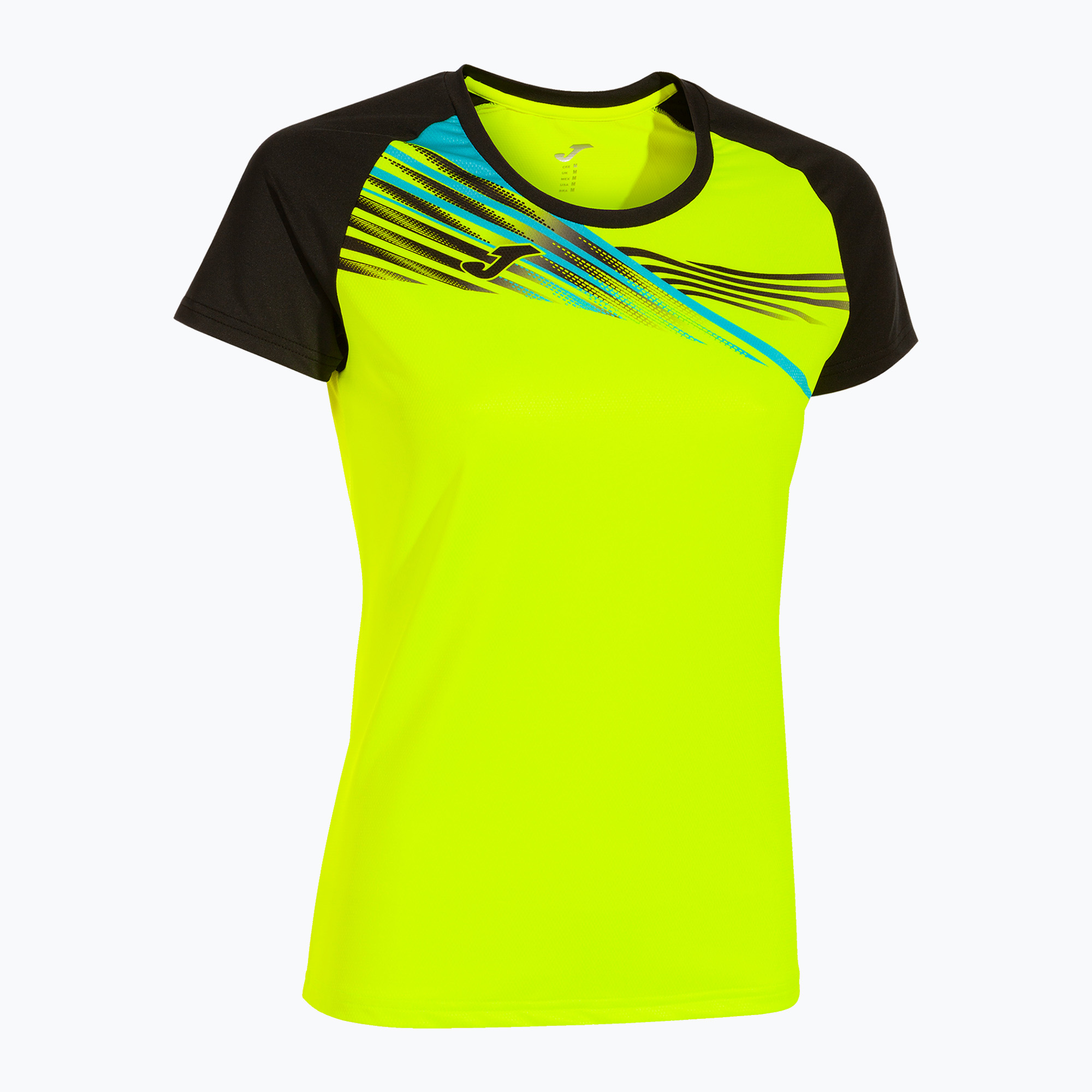 Tricou de alergat pentru femei Joma Elite X fluor yellow/black