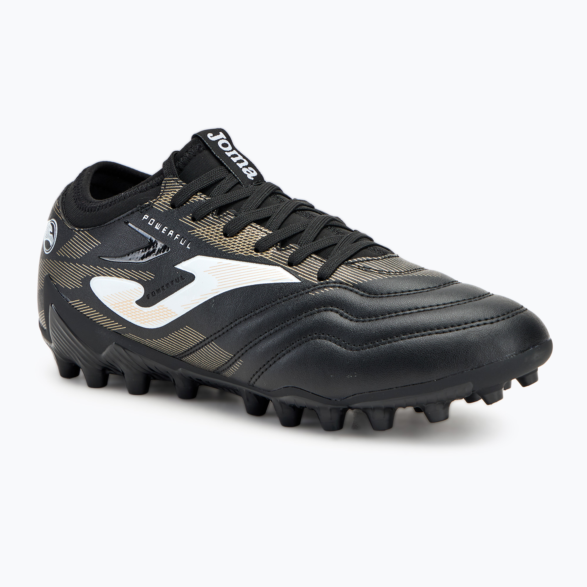 Încălțăminte de fotbal pentru bărbați Joma Powerful AG black/gold (Powerful AG POWW2401AG)