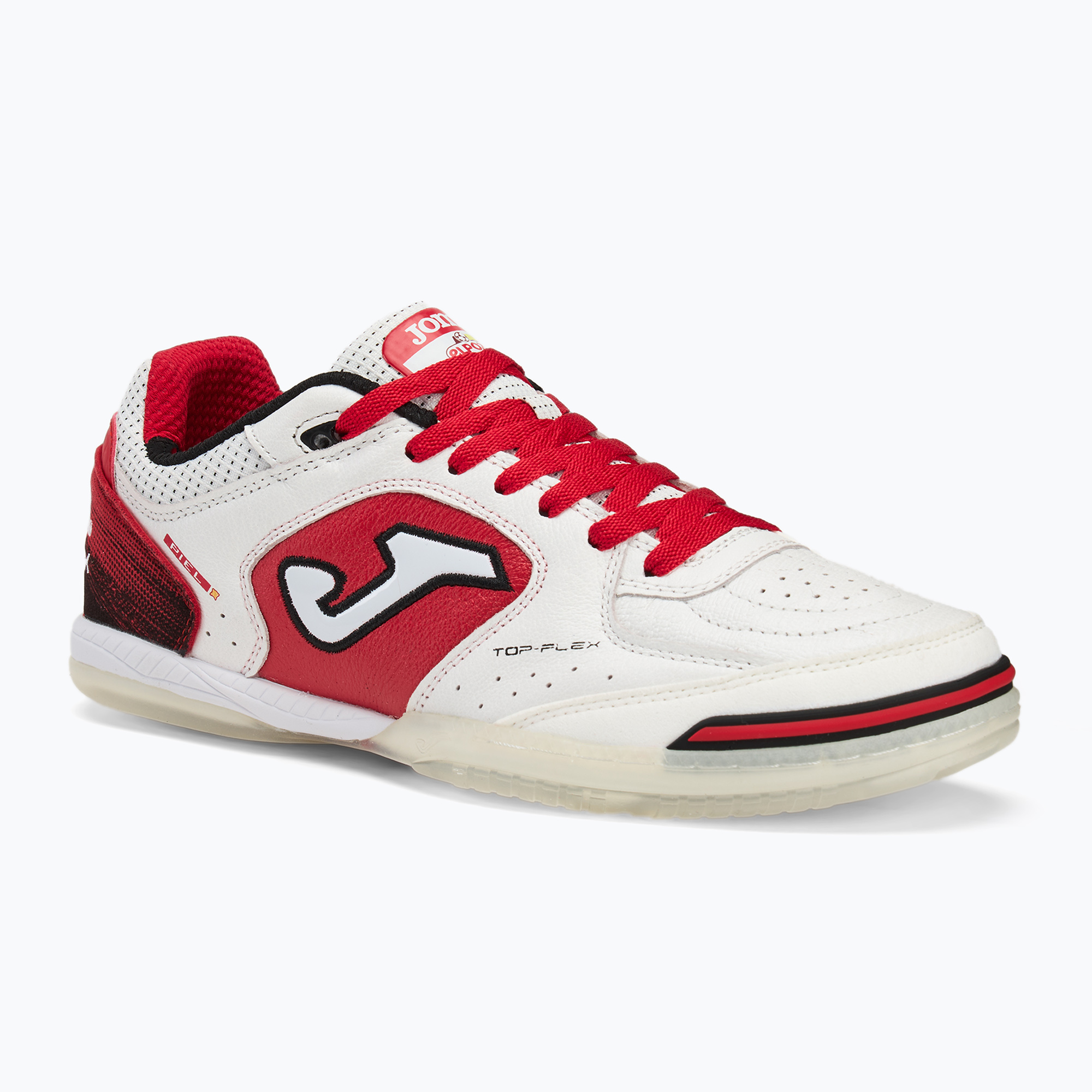 Încălțăminte de fotbal pentru bărbați Joma Top Flex IN white/red (Top Flex IN TOPW2436IN)