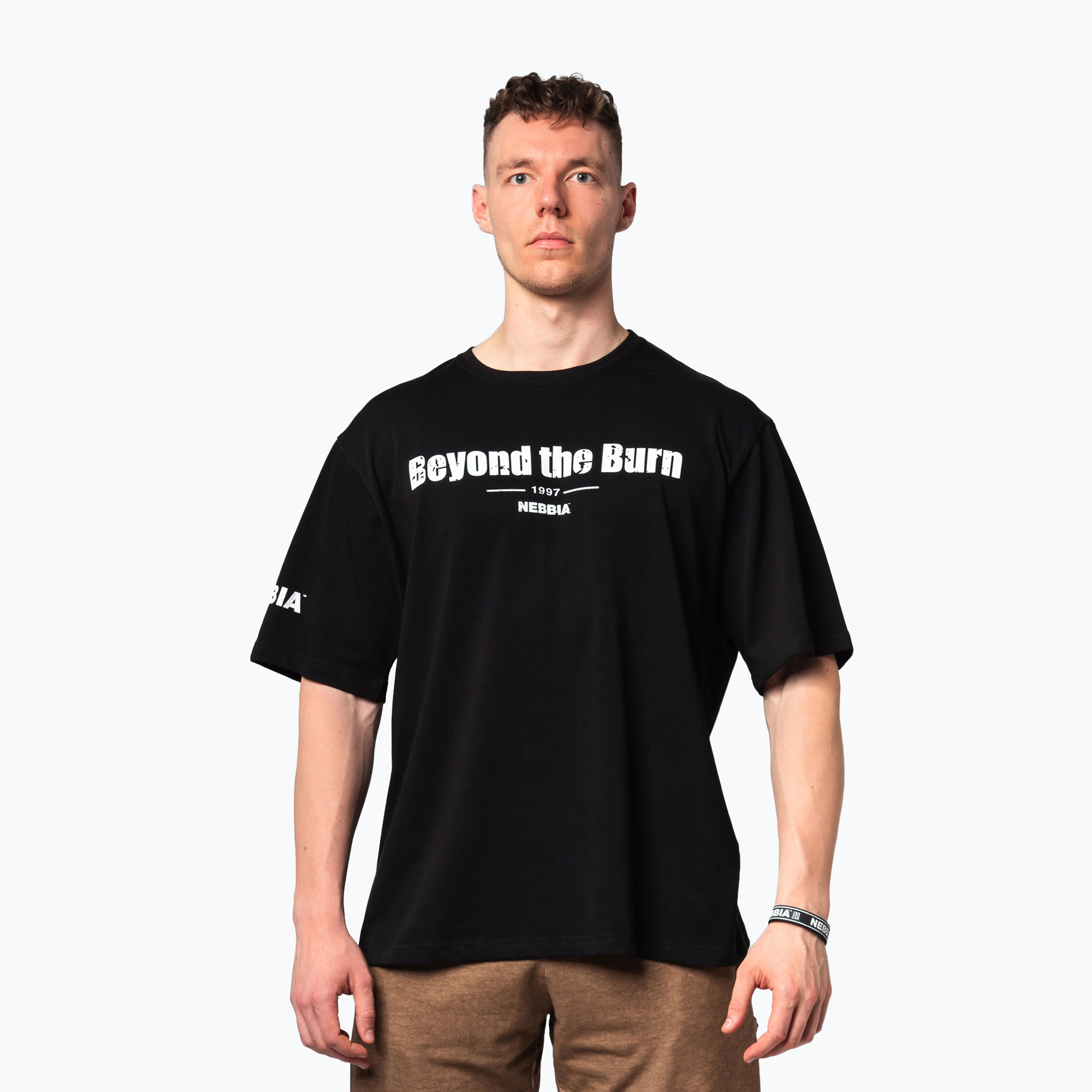 Tricou de antrenament pentru bărbați NEBBIA Heavyweight Grind black (Heavyweight Grind 356)