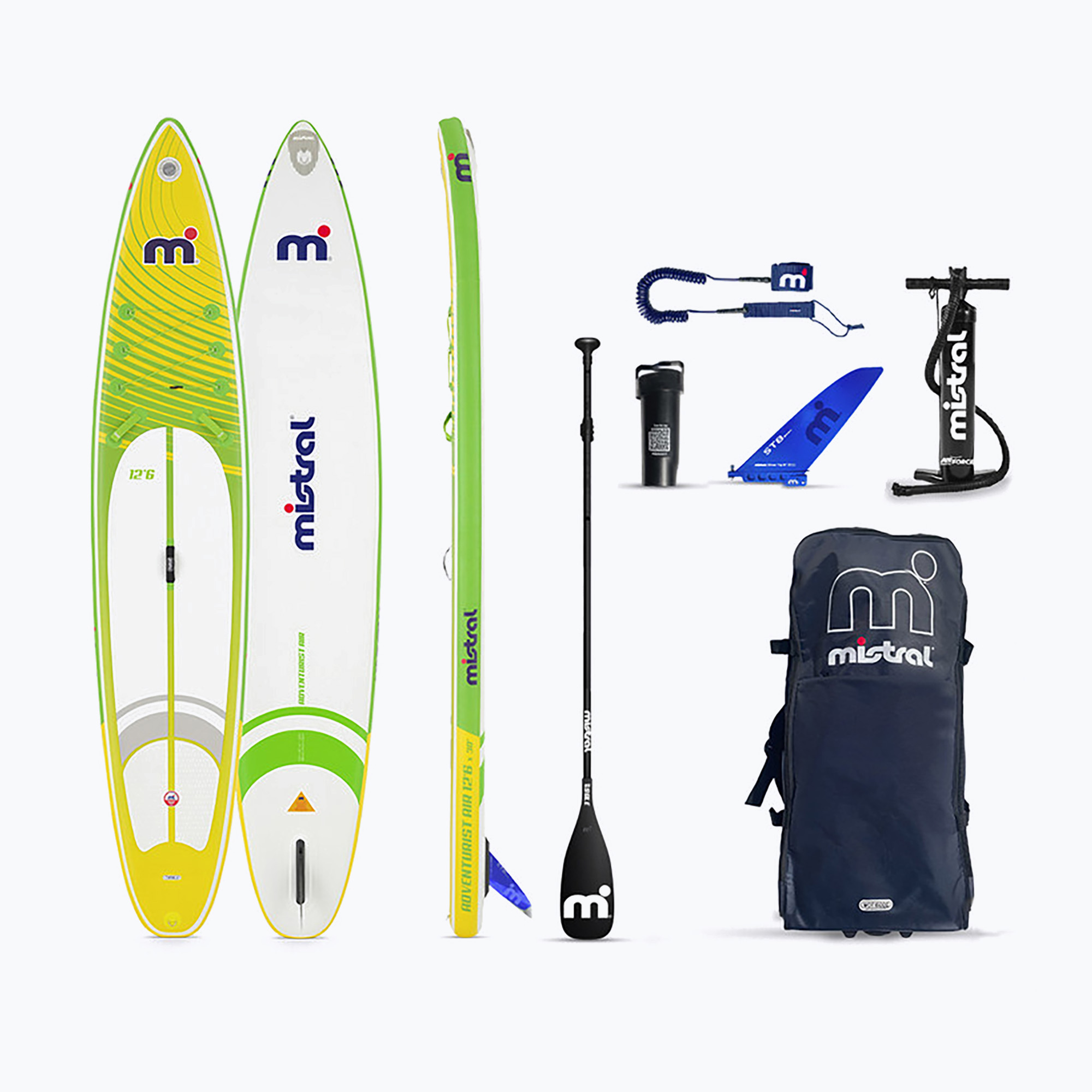 Placă SUP Mistral Adventurist Air 12'6" green/white/yellow (Adventurist Air 1103005105175)