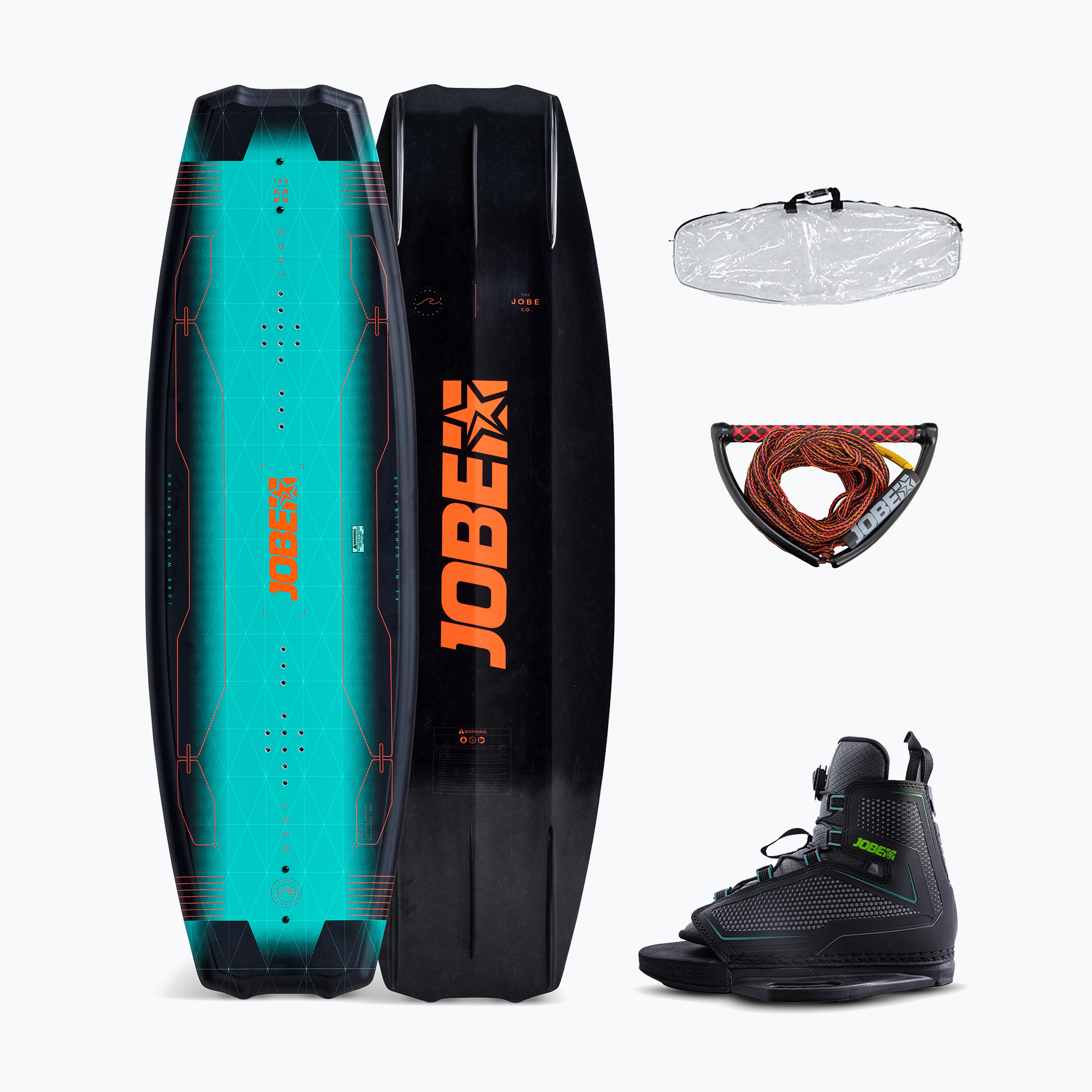 Set de wakeboard JOBE Logo Wakeboard Maze Bindings Package 138