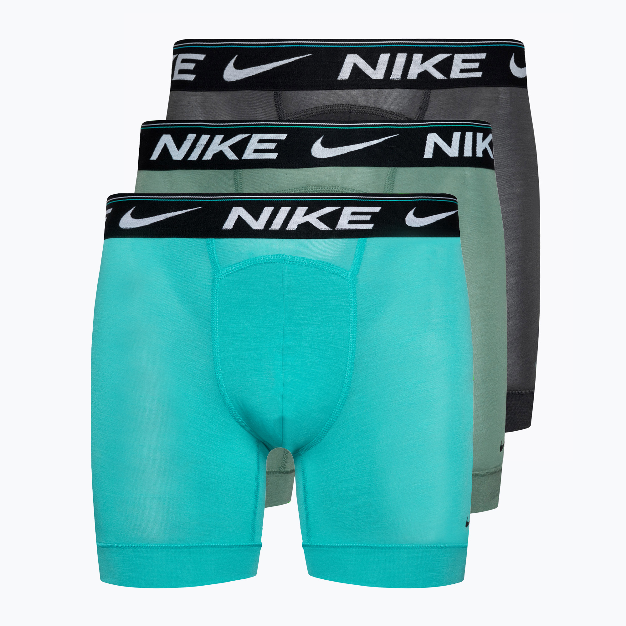 Boxeri pentru bărbați Nike Dri-FIT Ultra Comfort Brief 3 pary blue/grey/turquise (Dri-FIT Ultra Comfort KE1257-425)