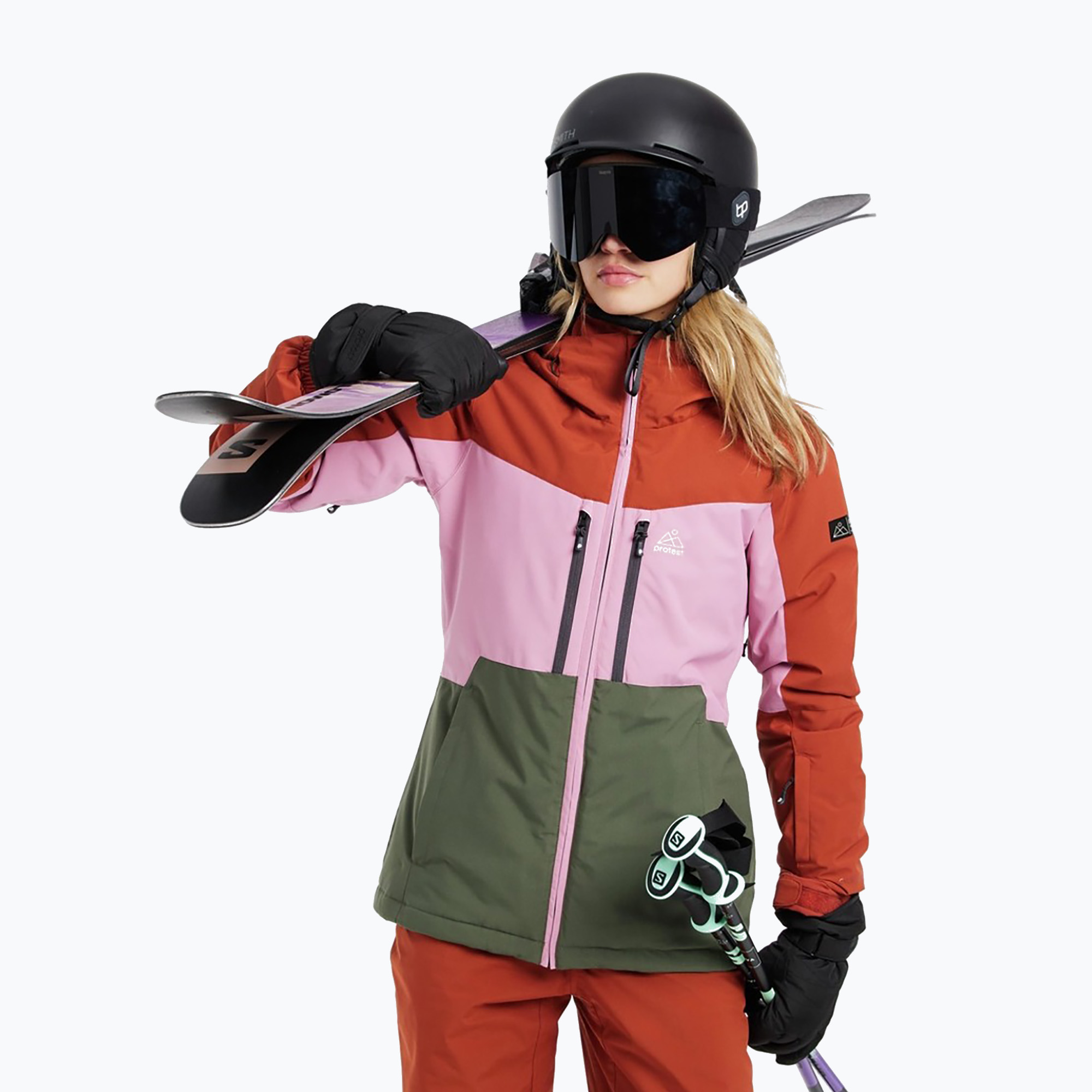 Jachetă de schi Protest Prtmugo uluru ruginie pentru femei Prtmugo uluru ruginie