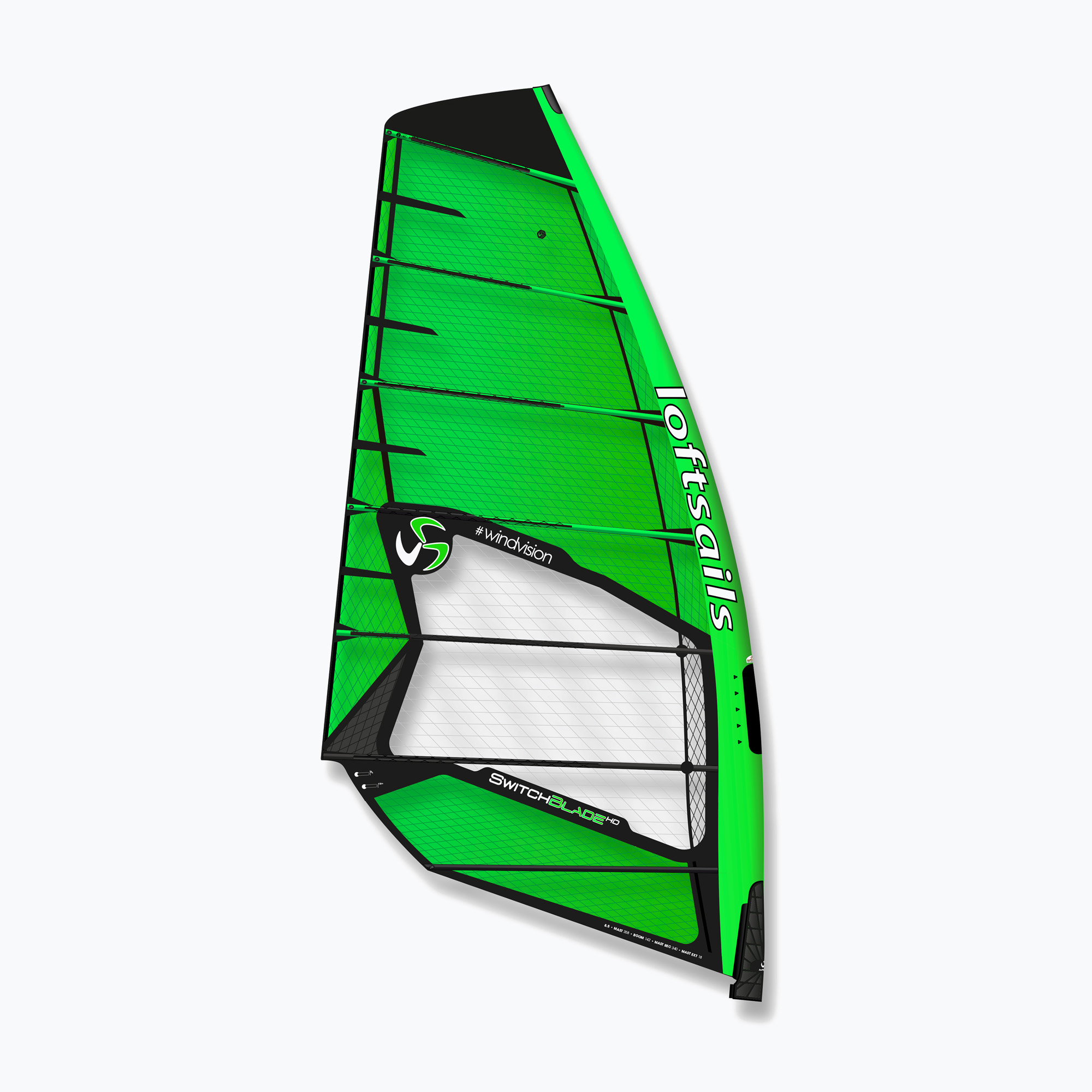 Windsurfing Sail Loftsails Loftsails 2022 Switchblade Green LS060012770