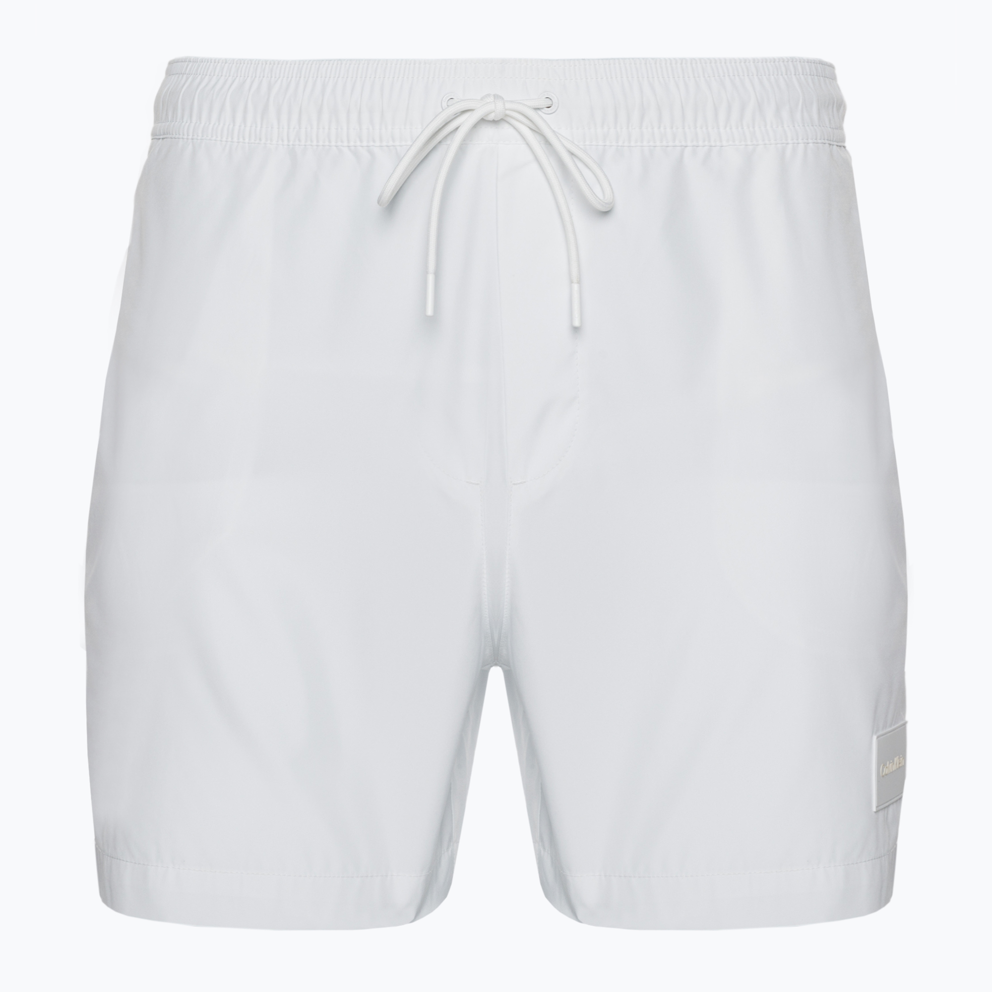Bărbați Calvin Klein Medium Pantaloni scurți de înot cu cordon, alb