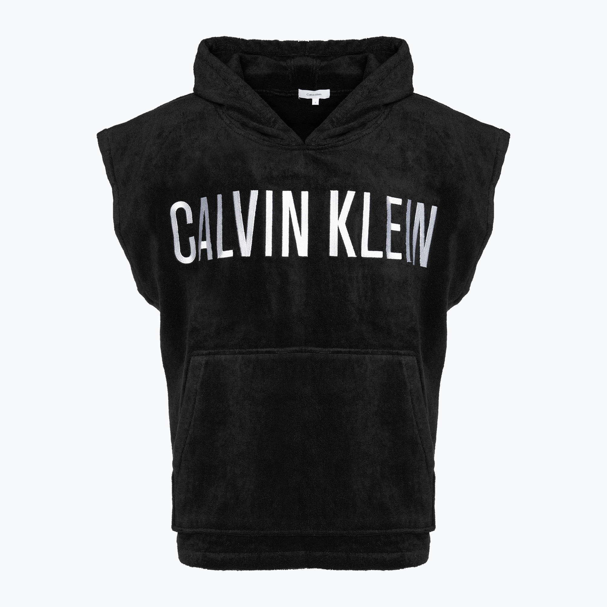 Poncho Calvin Klein Towel Hoodie black