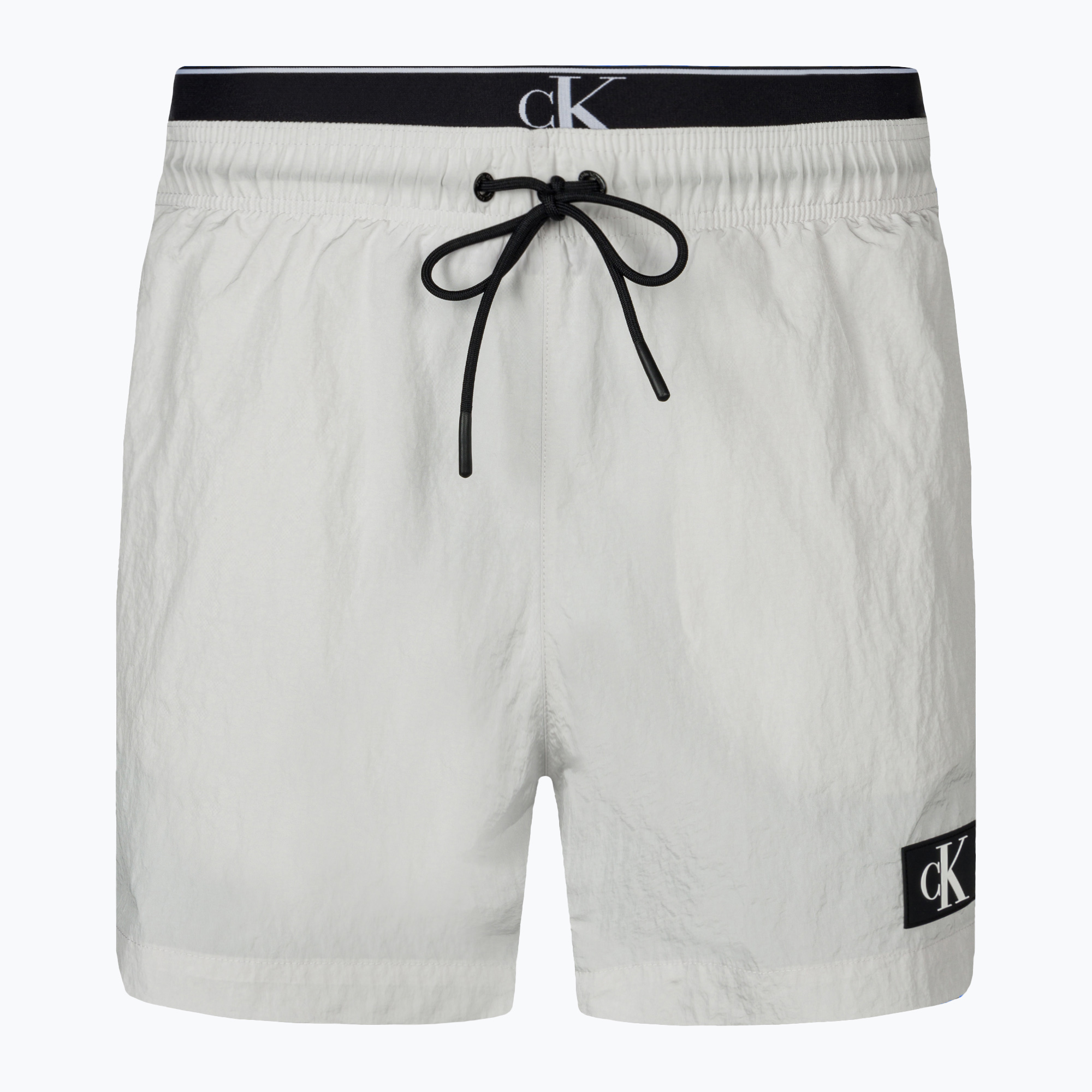 Pantaloni scurți de baie pentru bărbați Calvin Klein Medium Double WB nimbus cloud