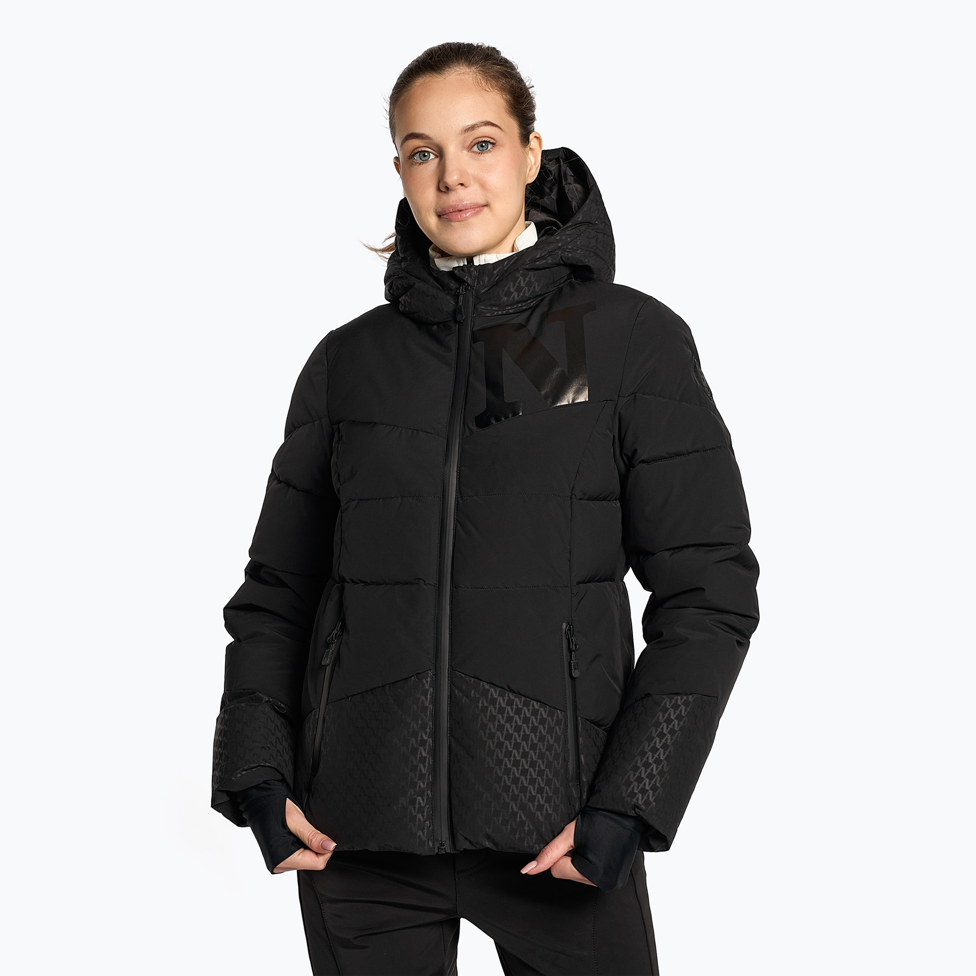 Geacă de schi pentru femei Nikkie Logo Ski black (Logo Ski N 4-130 2305)