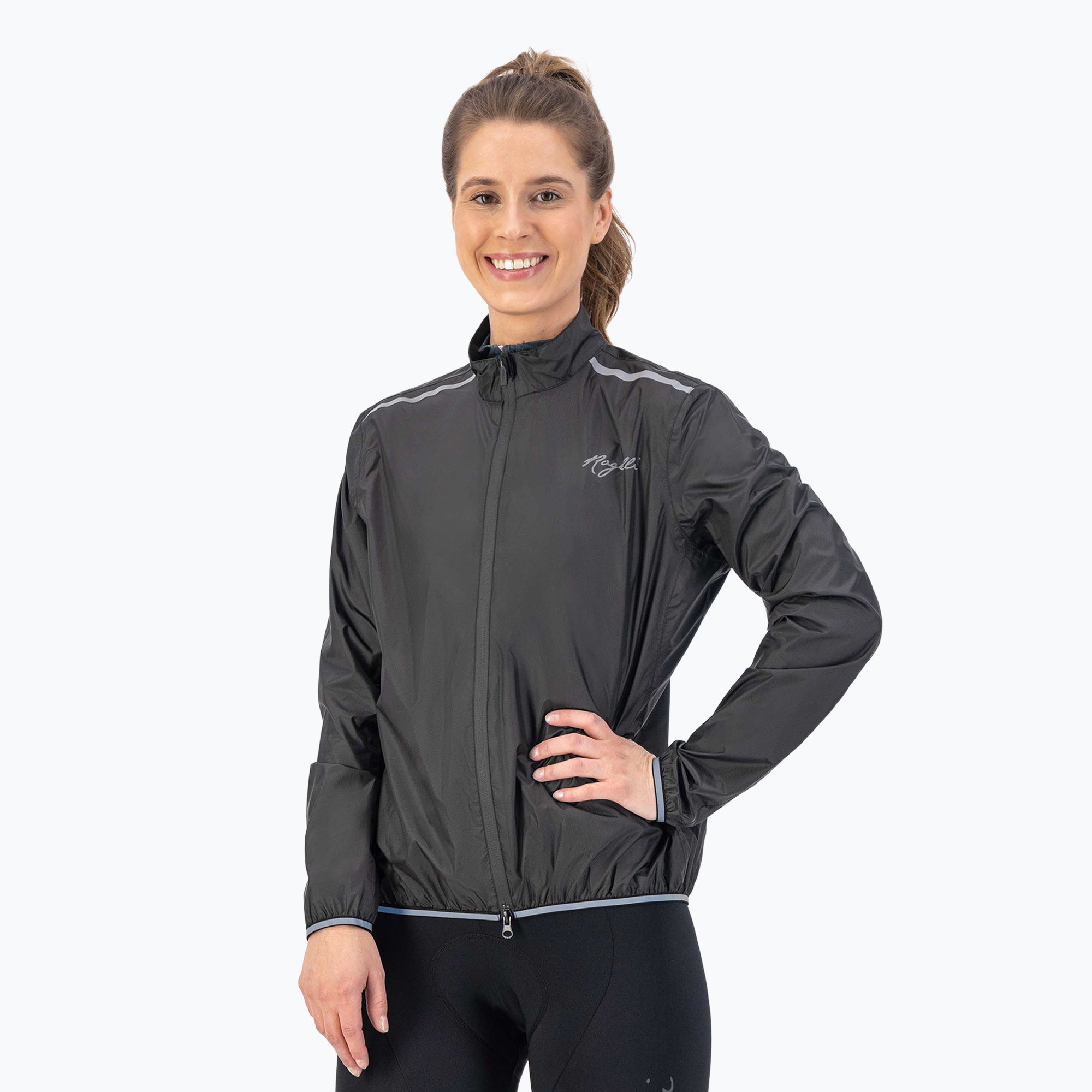 Geacă de ciclism pentru femei Rogelli Essential Waterproof black