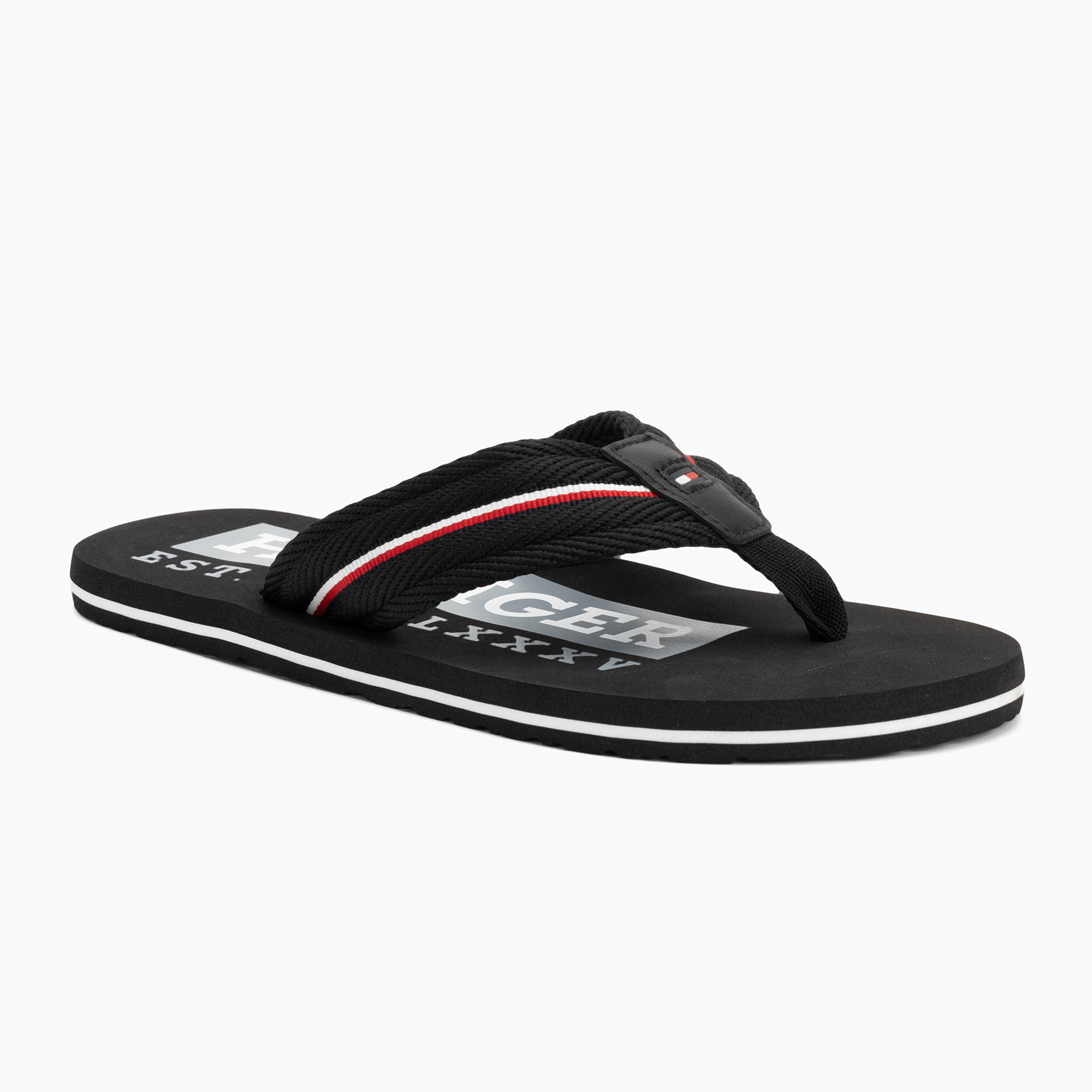 Papuci pentru bărbați Tommy Hilfiger Corporate Beach Sandal black (Corporate Beach Sandal FM0FM05436BDS)